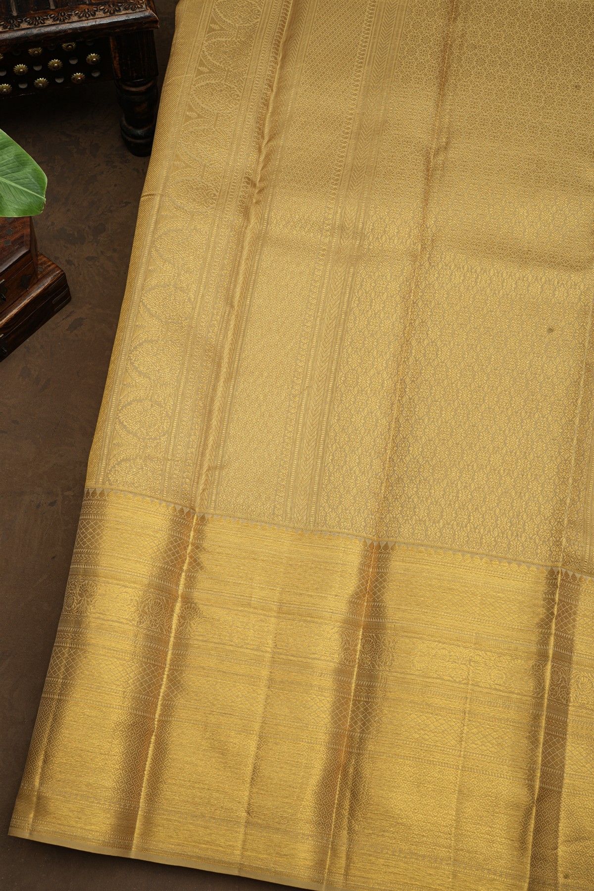 Kancheepuram Silk Cream Saree