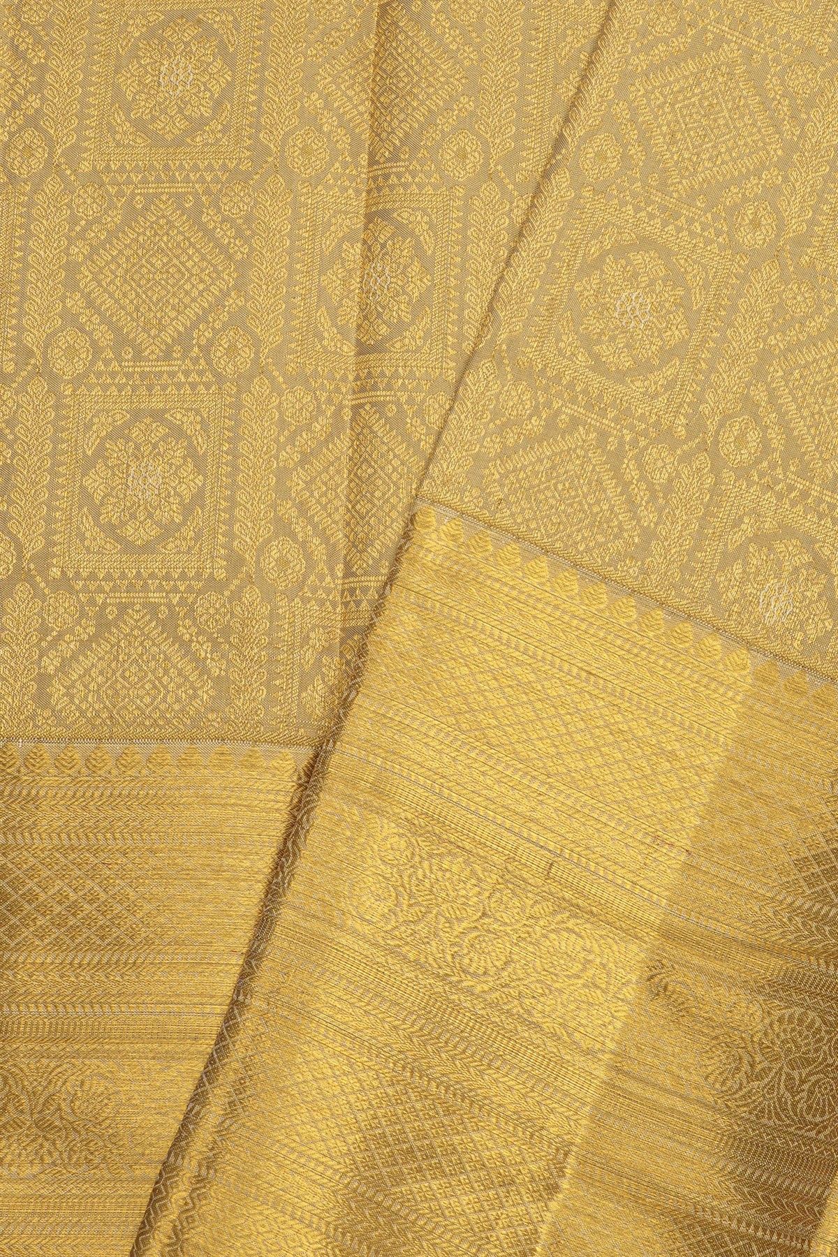 Kancheepuram Silk Cream Saree