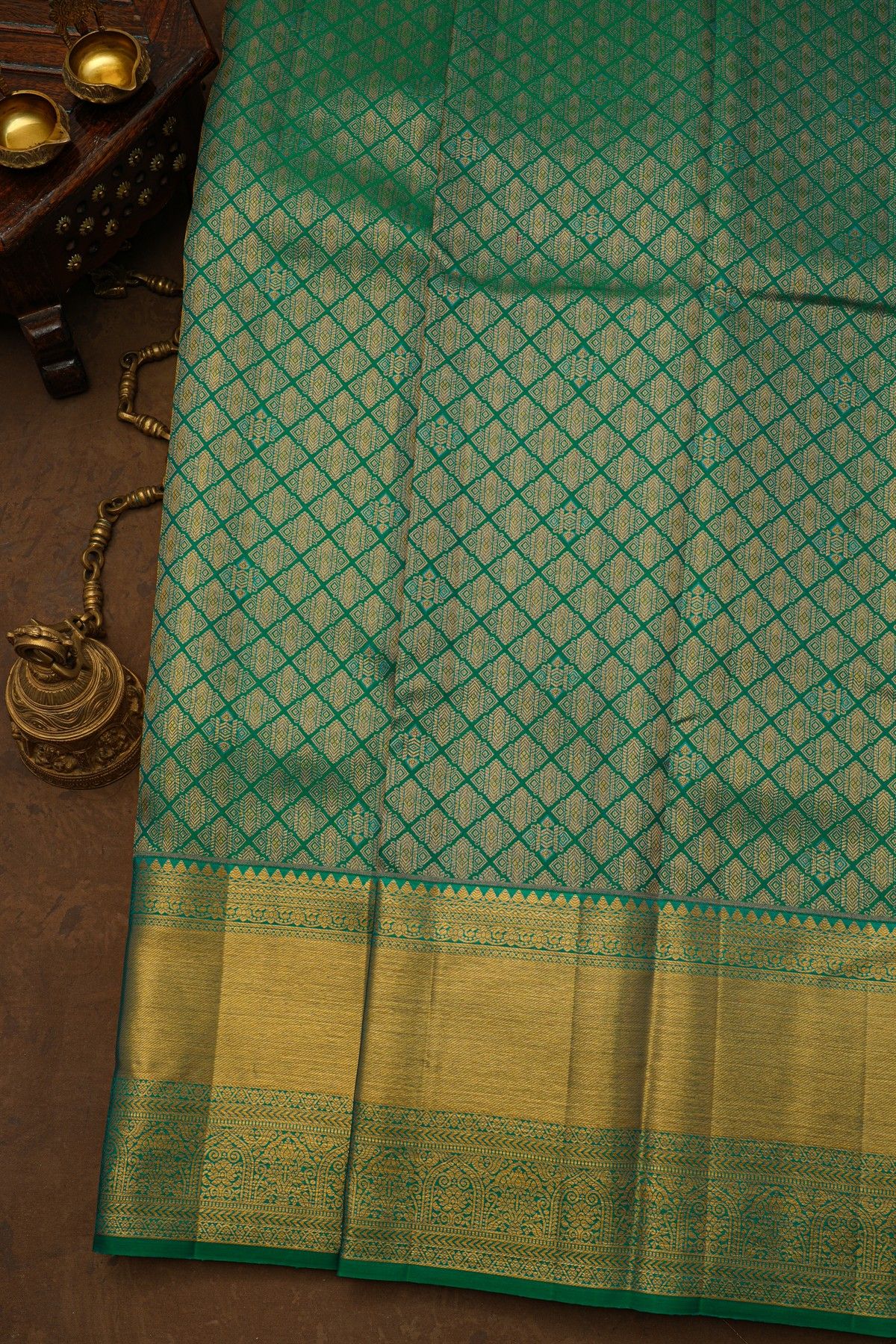 Kancheepuram Silk Green Saree