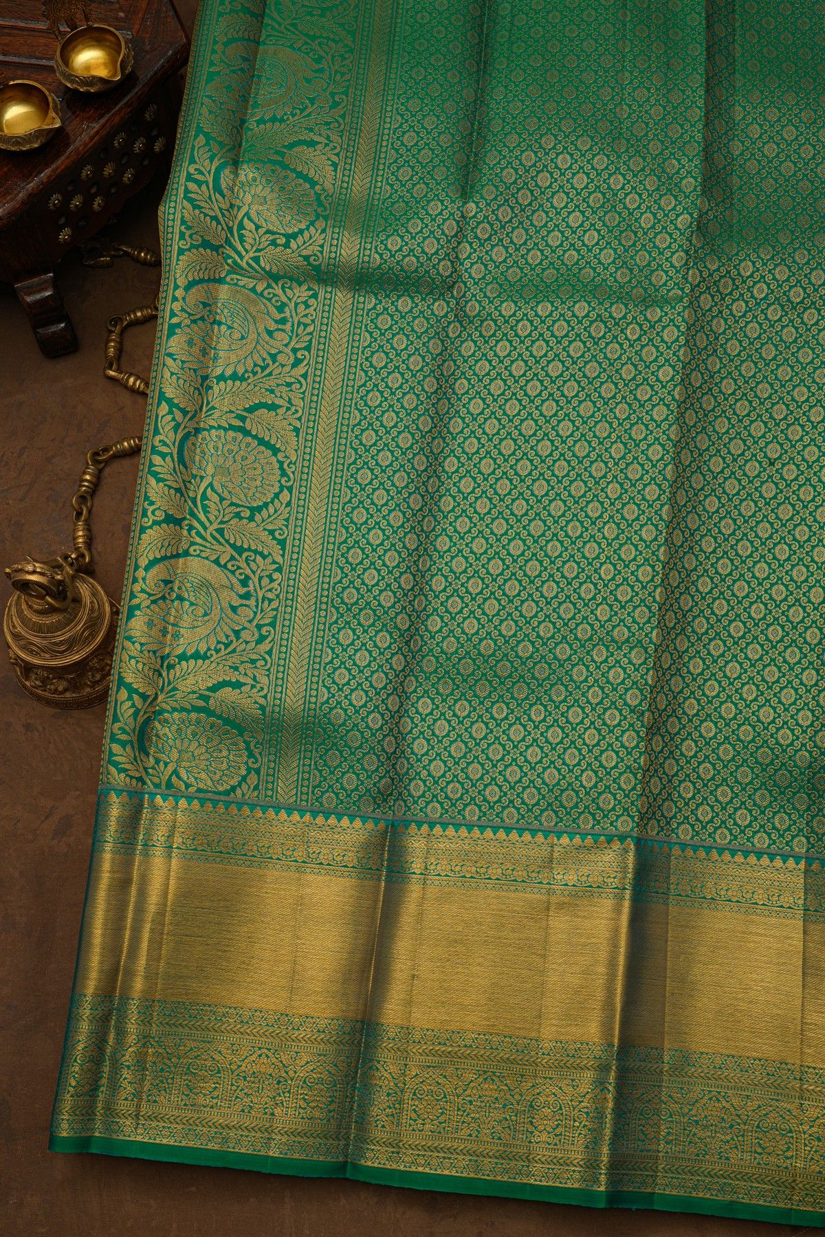 Kancheepuram Silk Green Saree