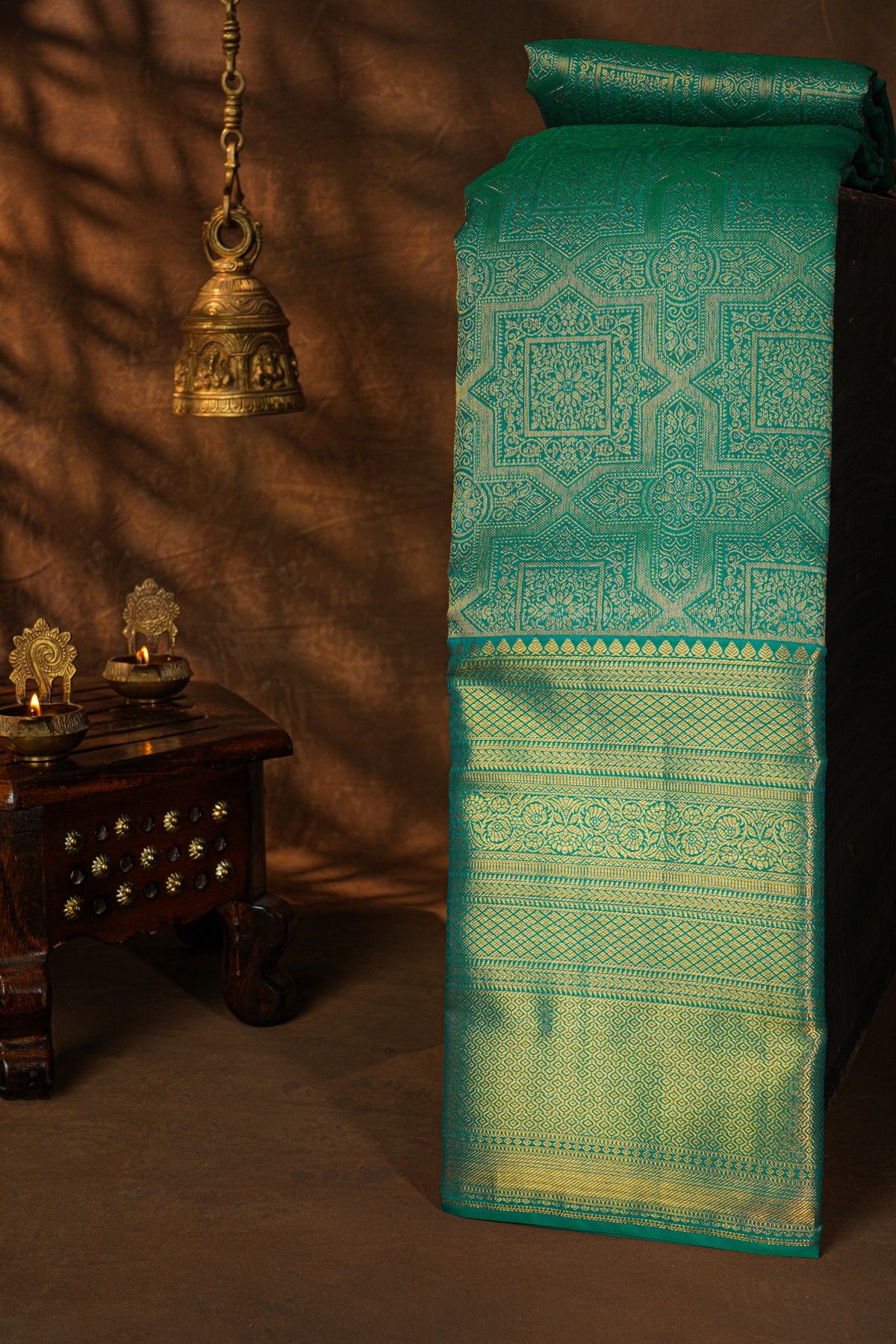 Kancheepuram Silk Green Saree