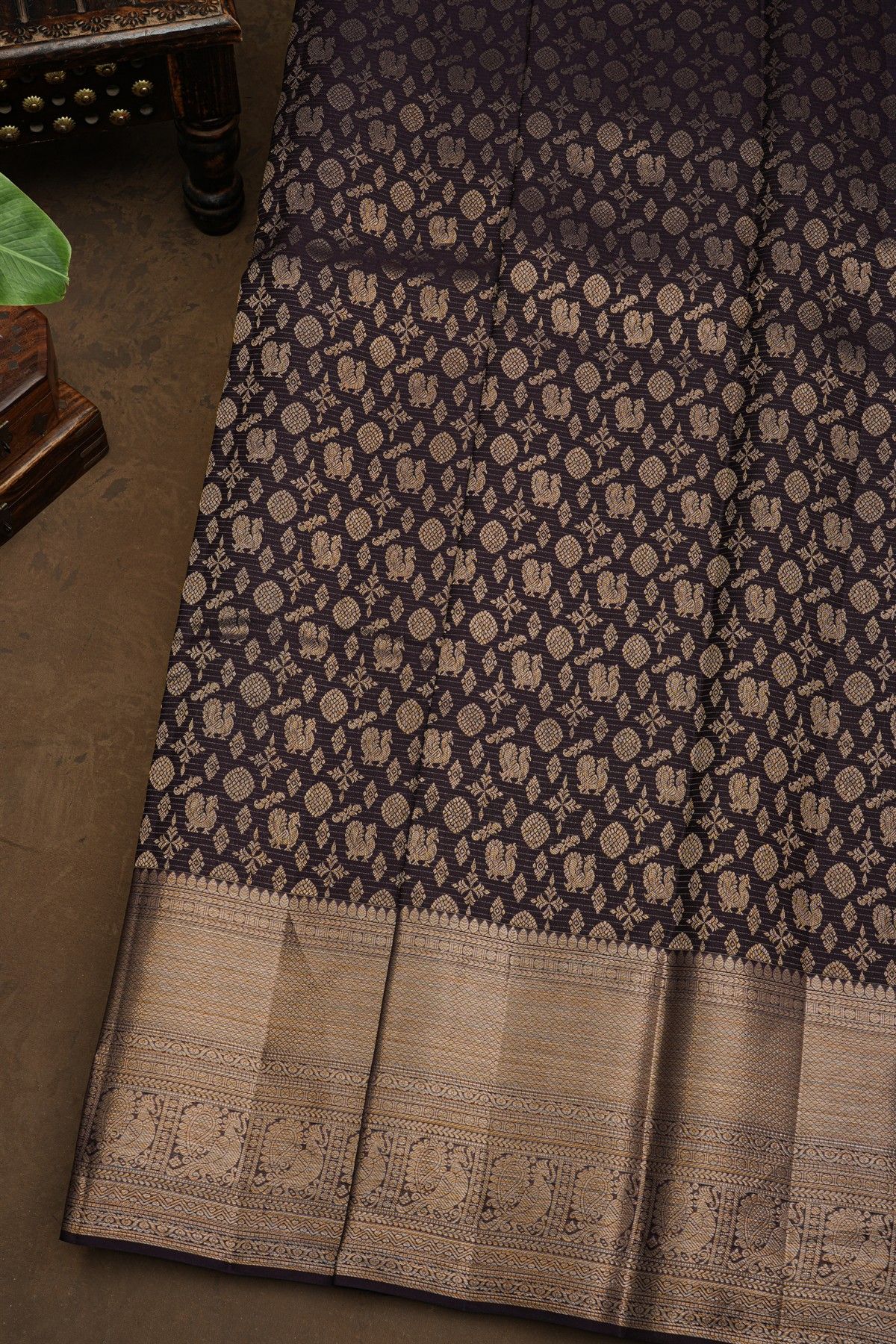 Kancheepuram Silk Black Saree