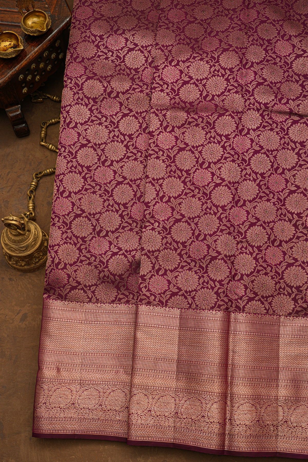 Kancheepuram Silk Magenta Saree