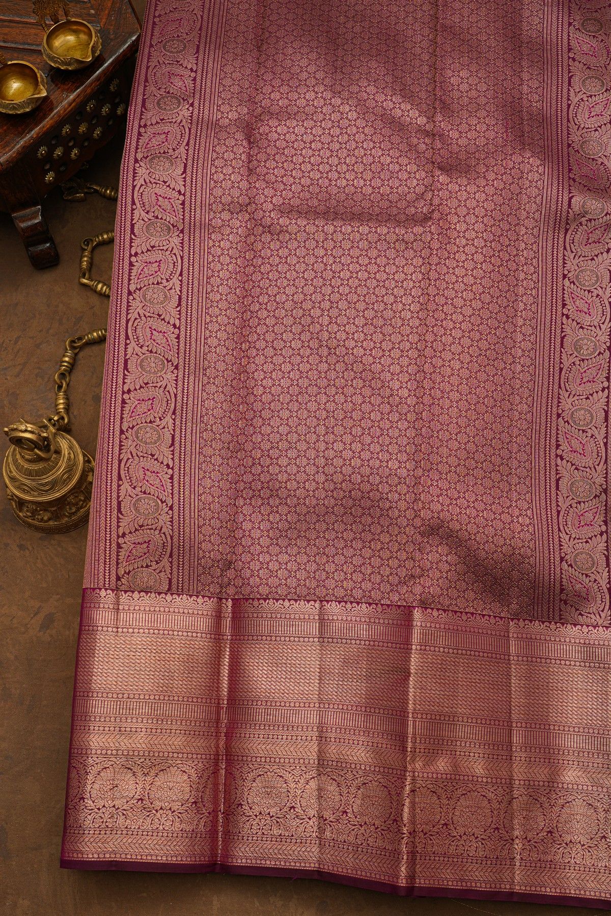 Kancheepuram Silk Magenta Saree