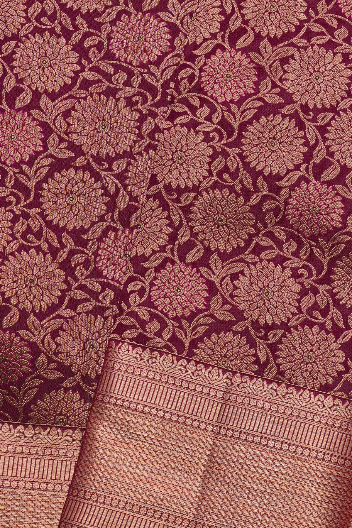 Kancheepuram Silk Magenta Saree