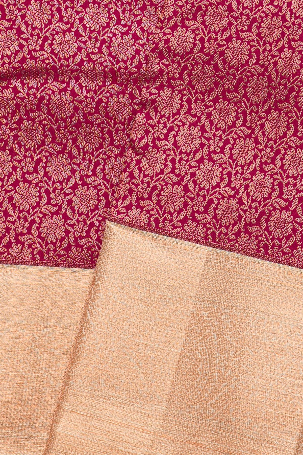 Kancheepuram Silk Magenta Saree