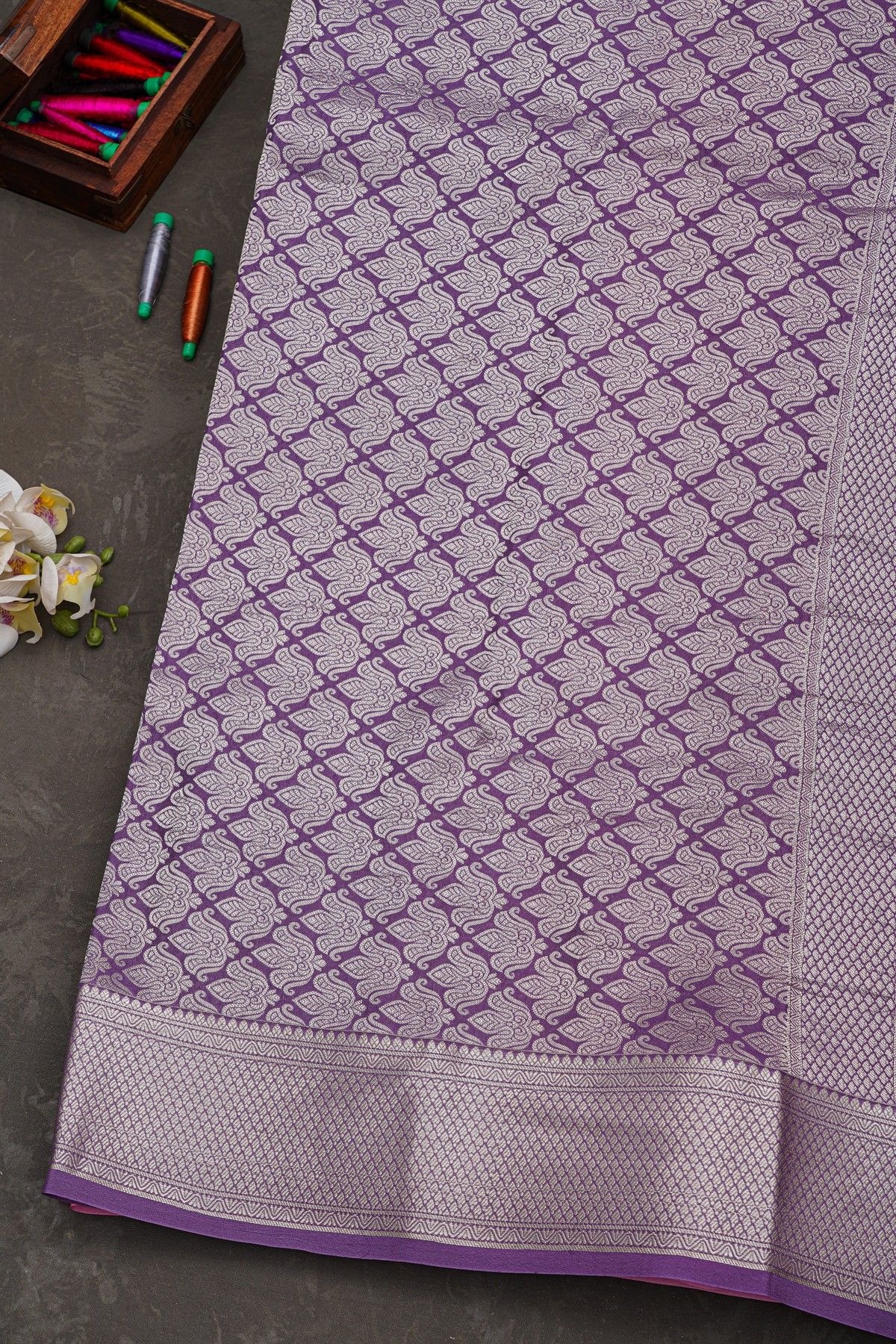 Mysore Crepe Pink Saree