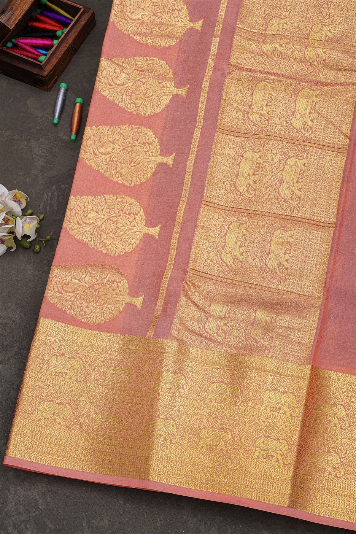 Mysore Crepe Black Saree