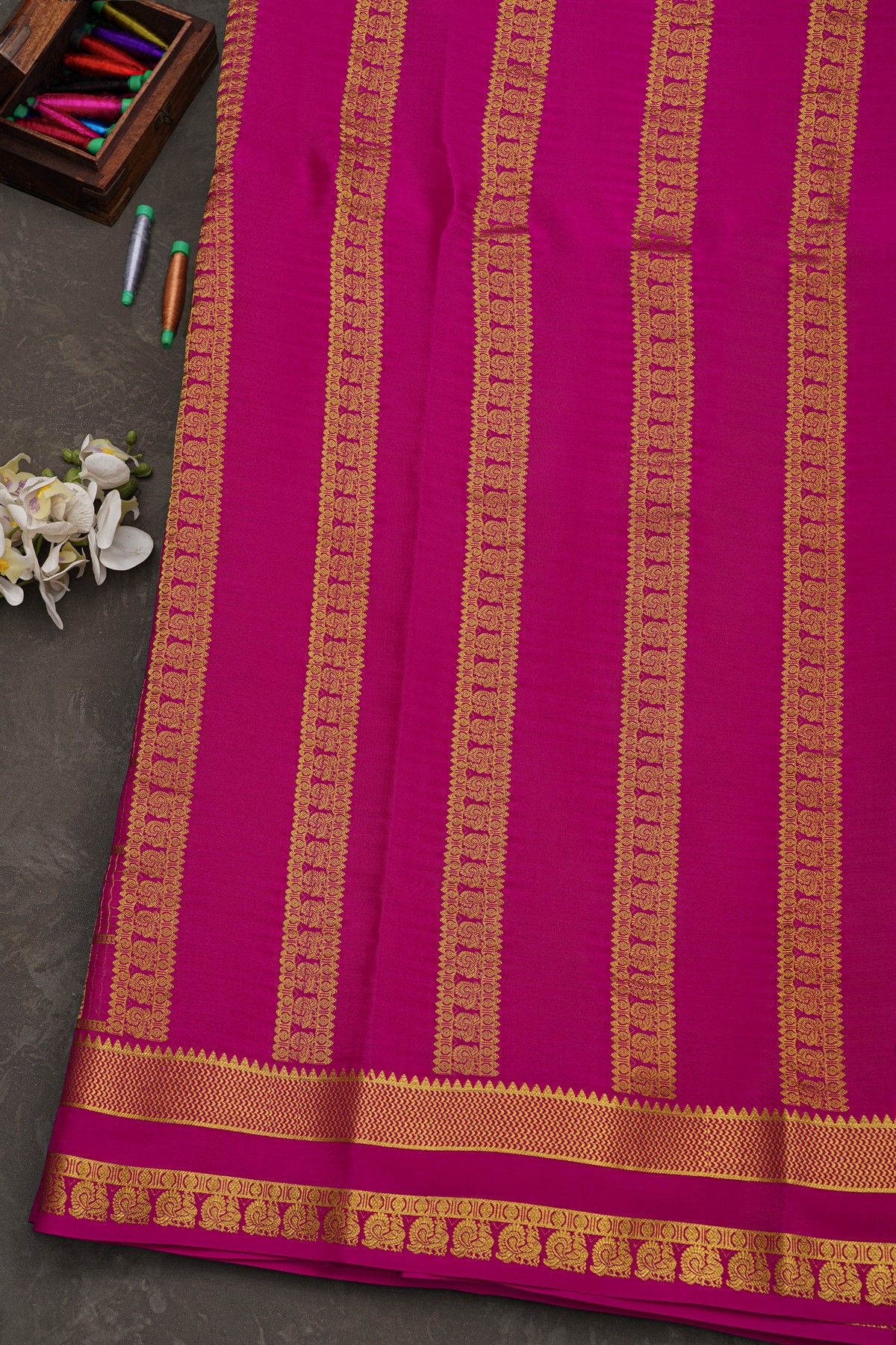 Mysore Crepe Multi-Colour Saree