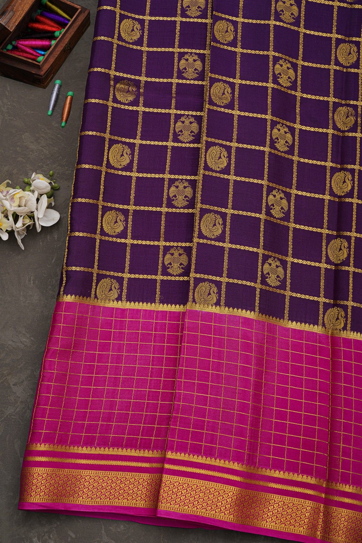 Mysore Crepe Multi-Colour Saree