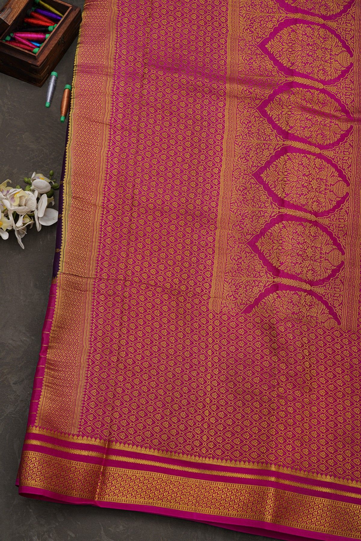 Mysore Crepe Multi-Colour Saree