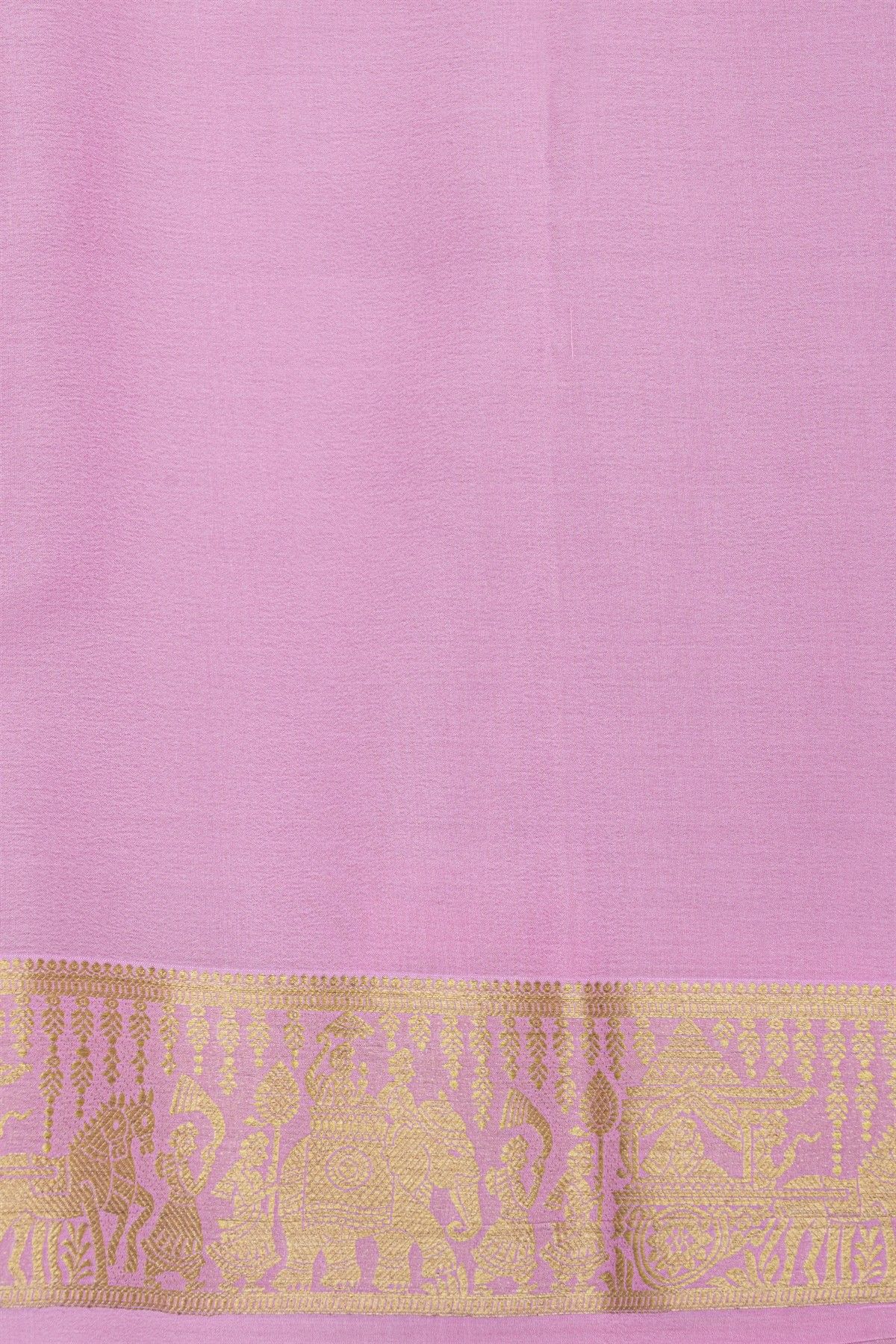 Mysore Crepe Brown Saree