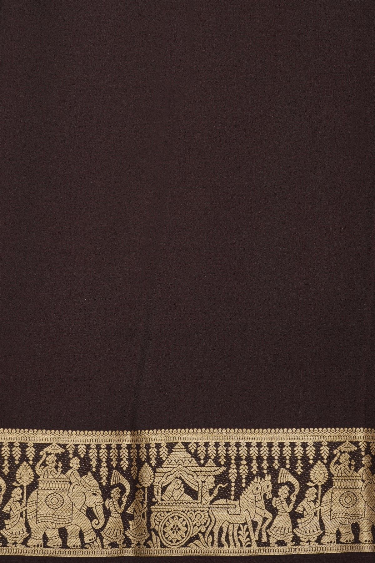 Mysore Crepe Rust Orange Saree