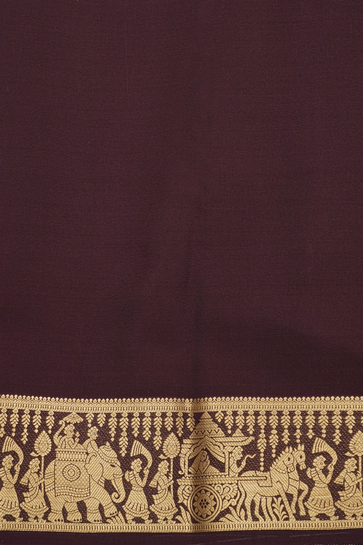 Mysore Crepe Yellow Saree