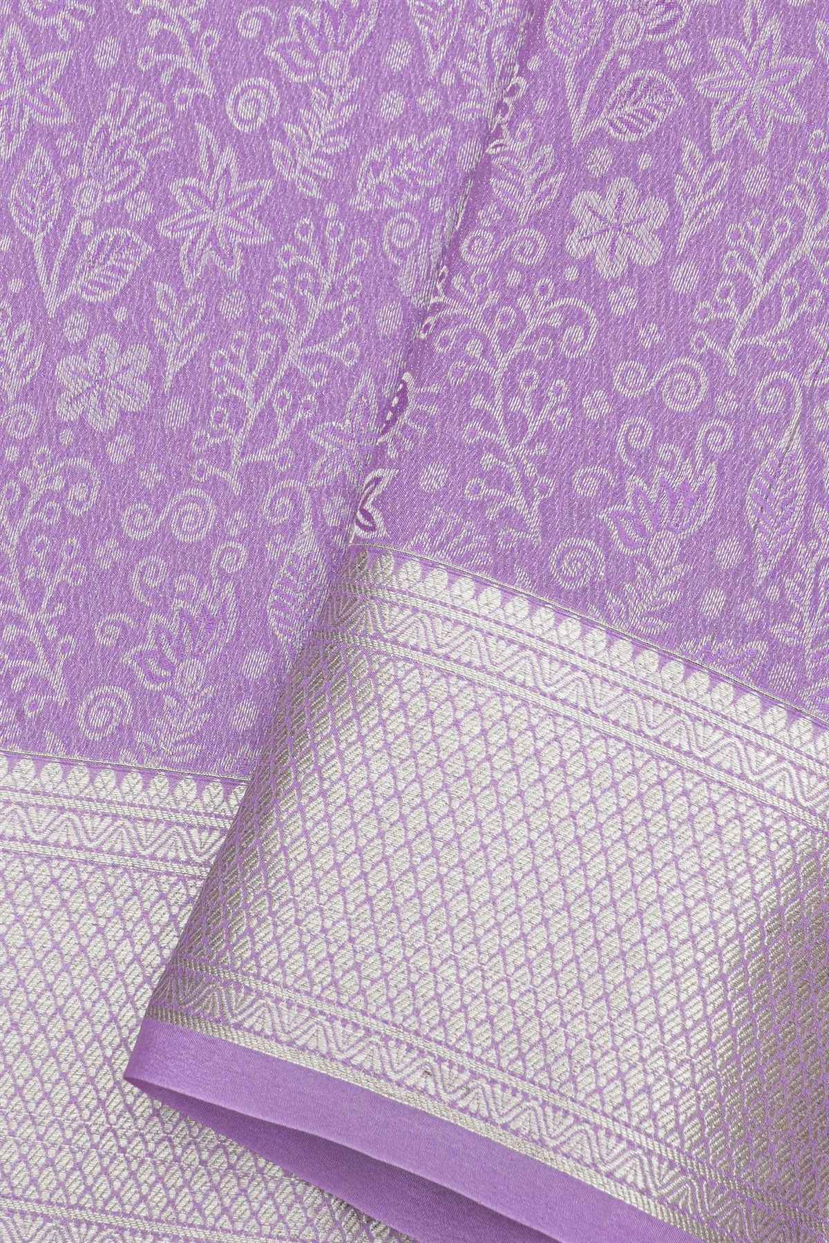 Mysore Crepe Lilac Saree