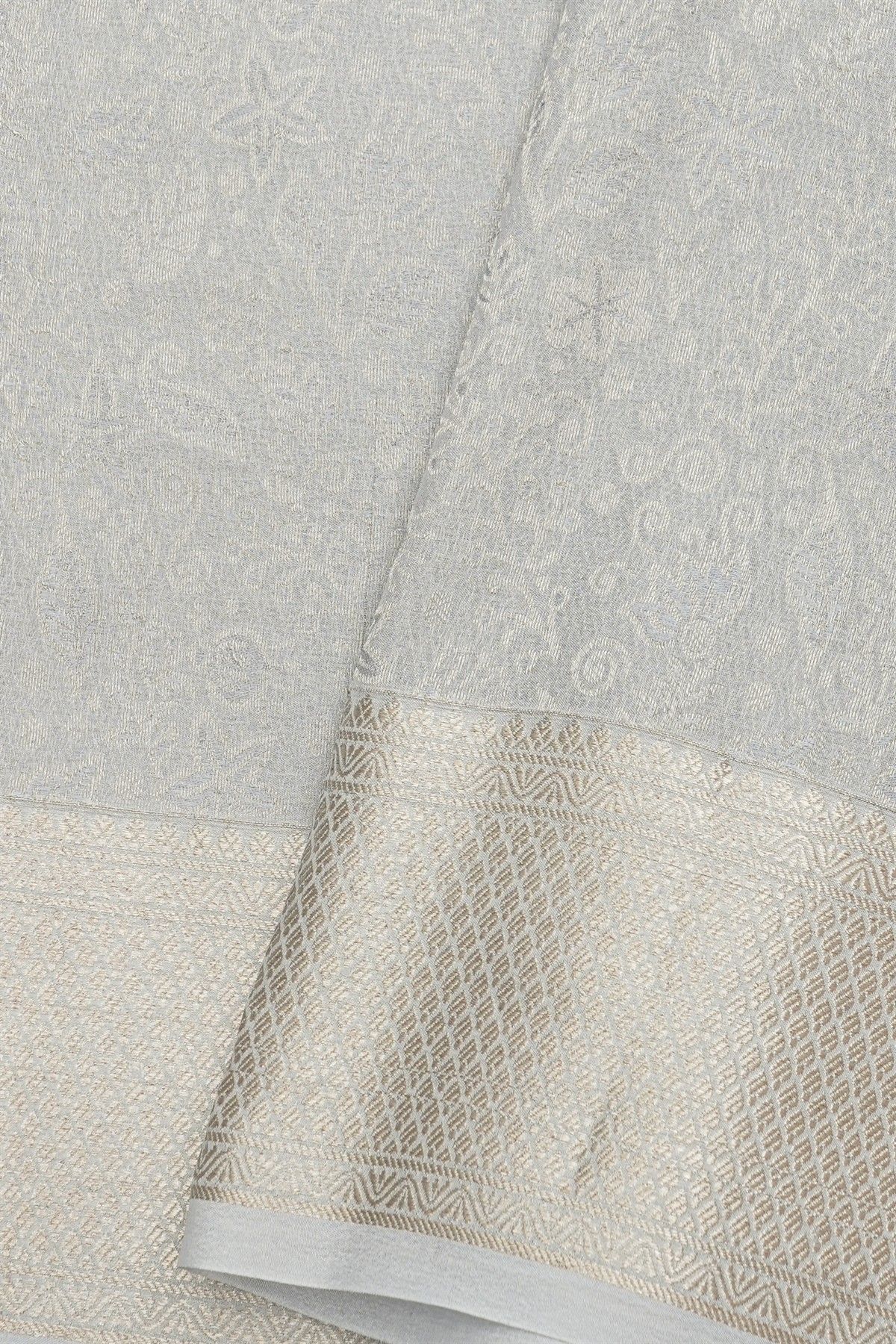 Mysore Crepe Grey Saree