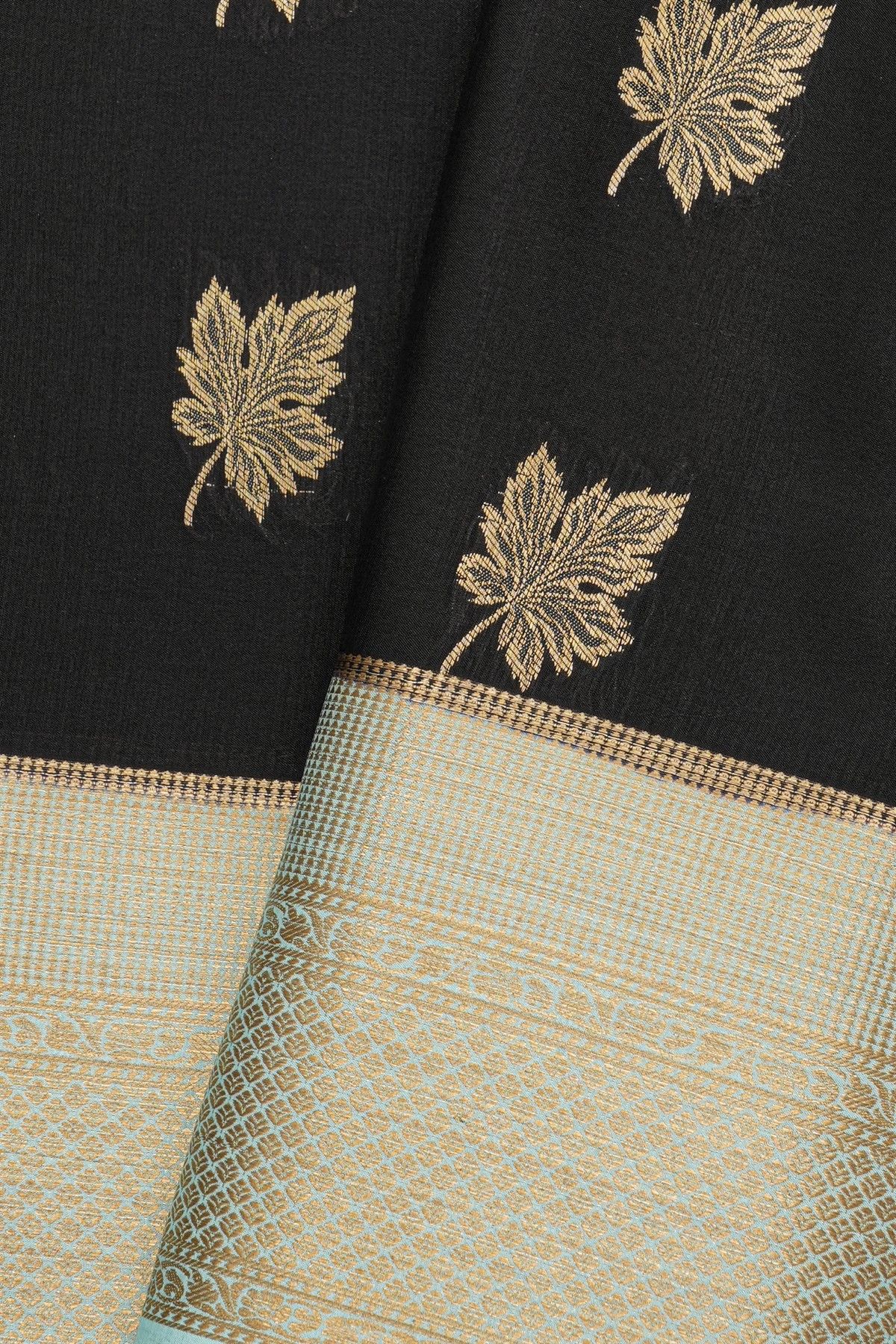 Mysore Crepe Black Saree