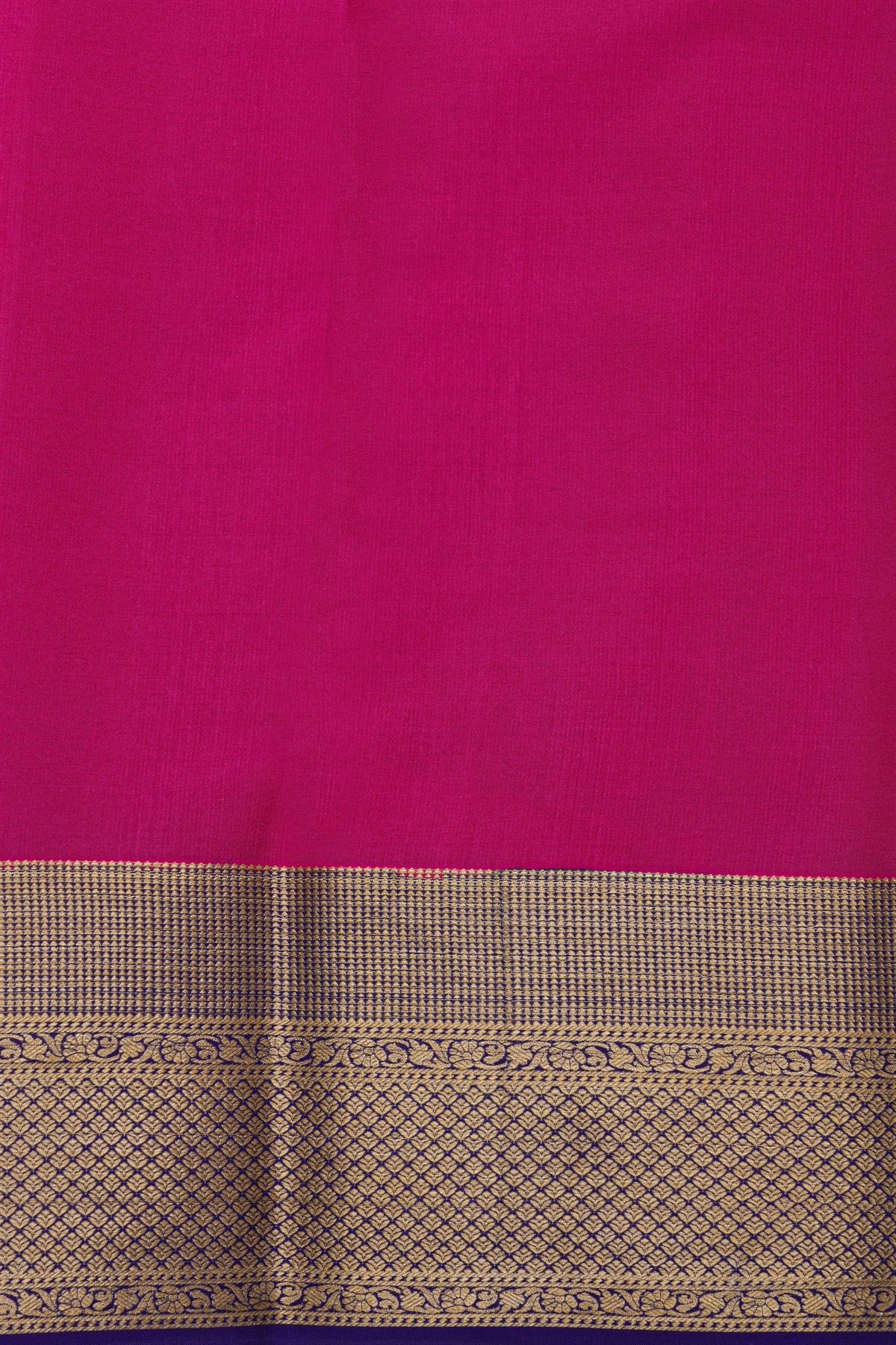 Mysore Crepe Navy Blue Saree