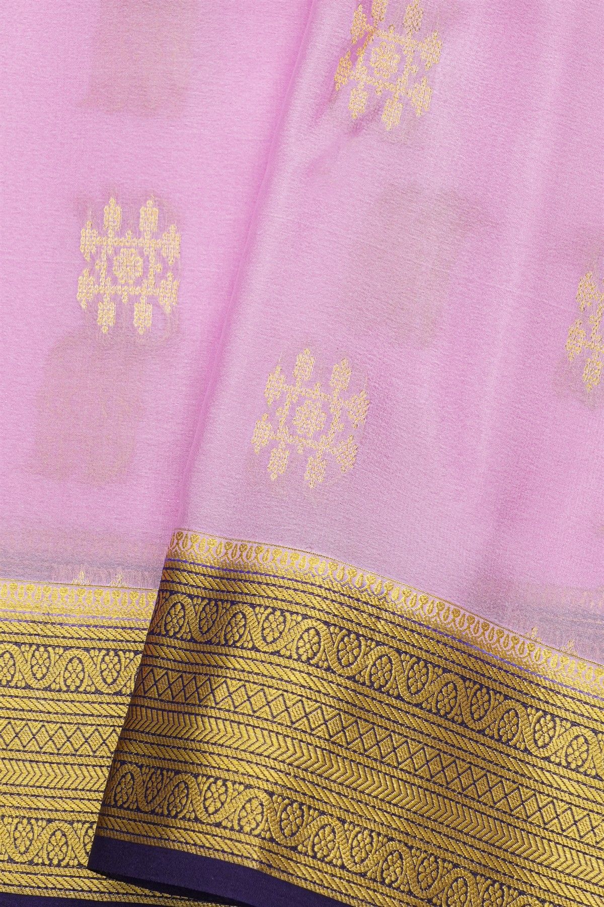 Fancy Crepe Pink Saree
