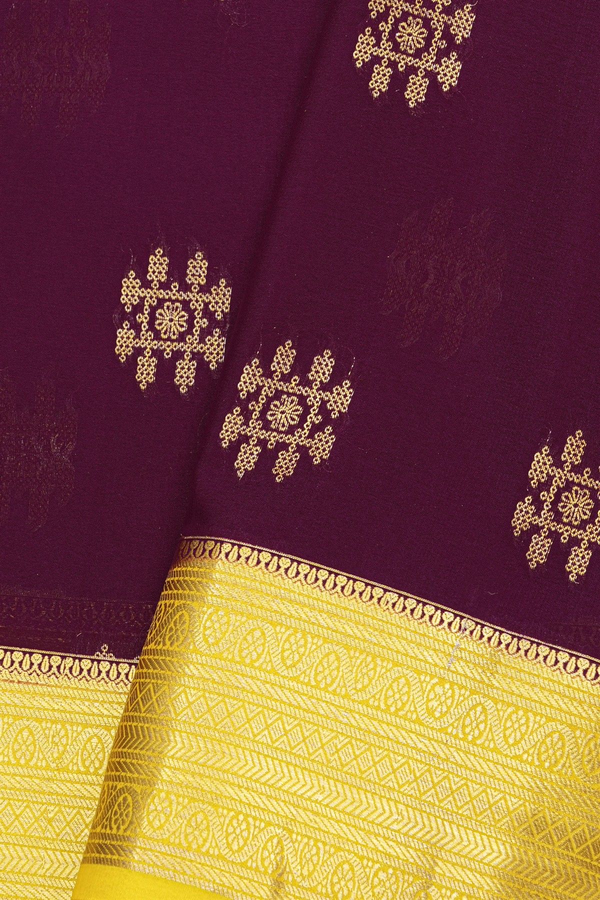 Mysore Crepe Wine Saree