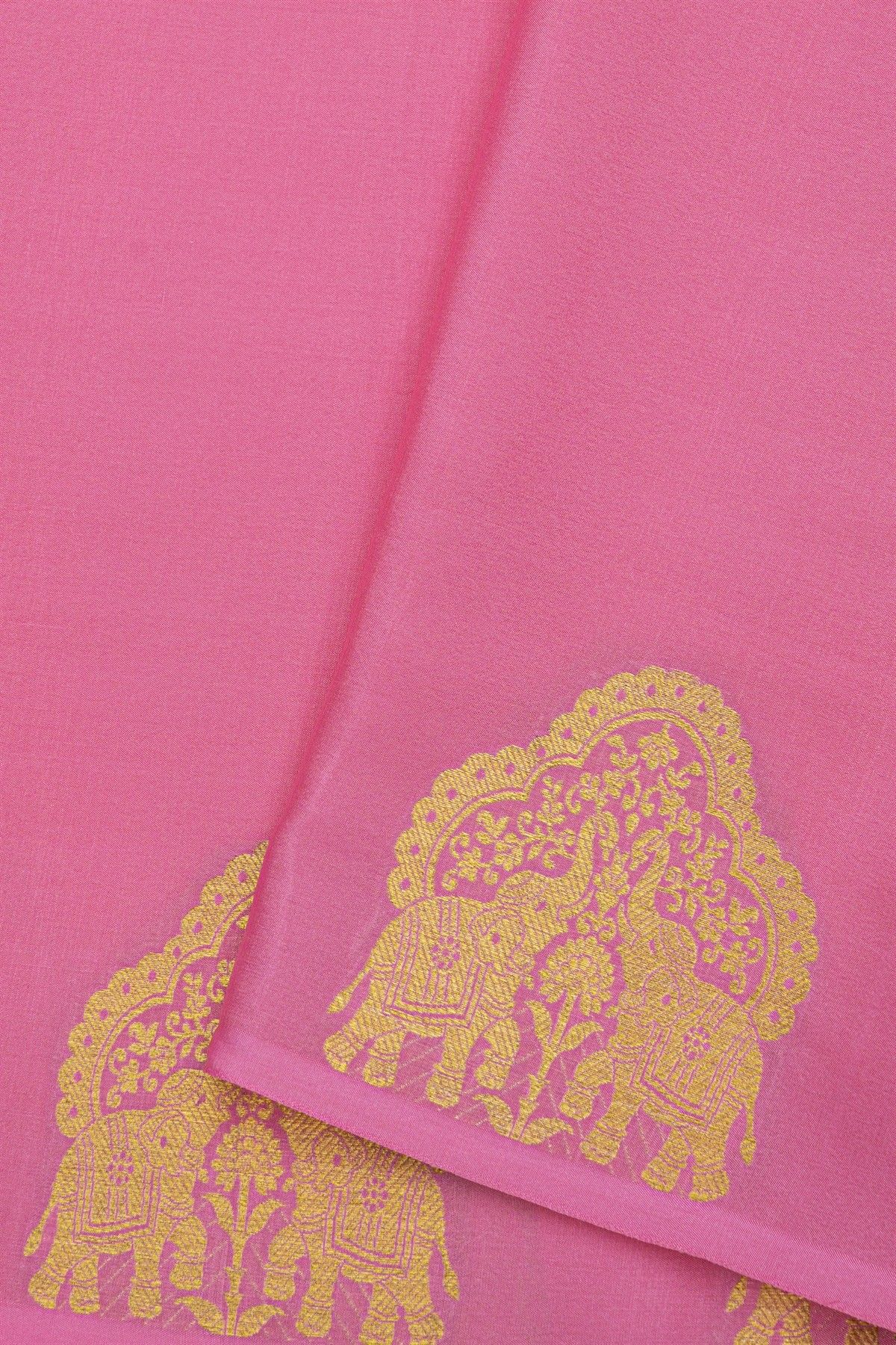 Mysore Crepe Pink Saree