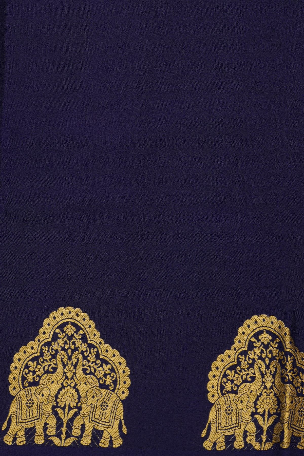 Mysore Crepe Navy Blue Saree