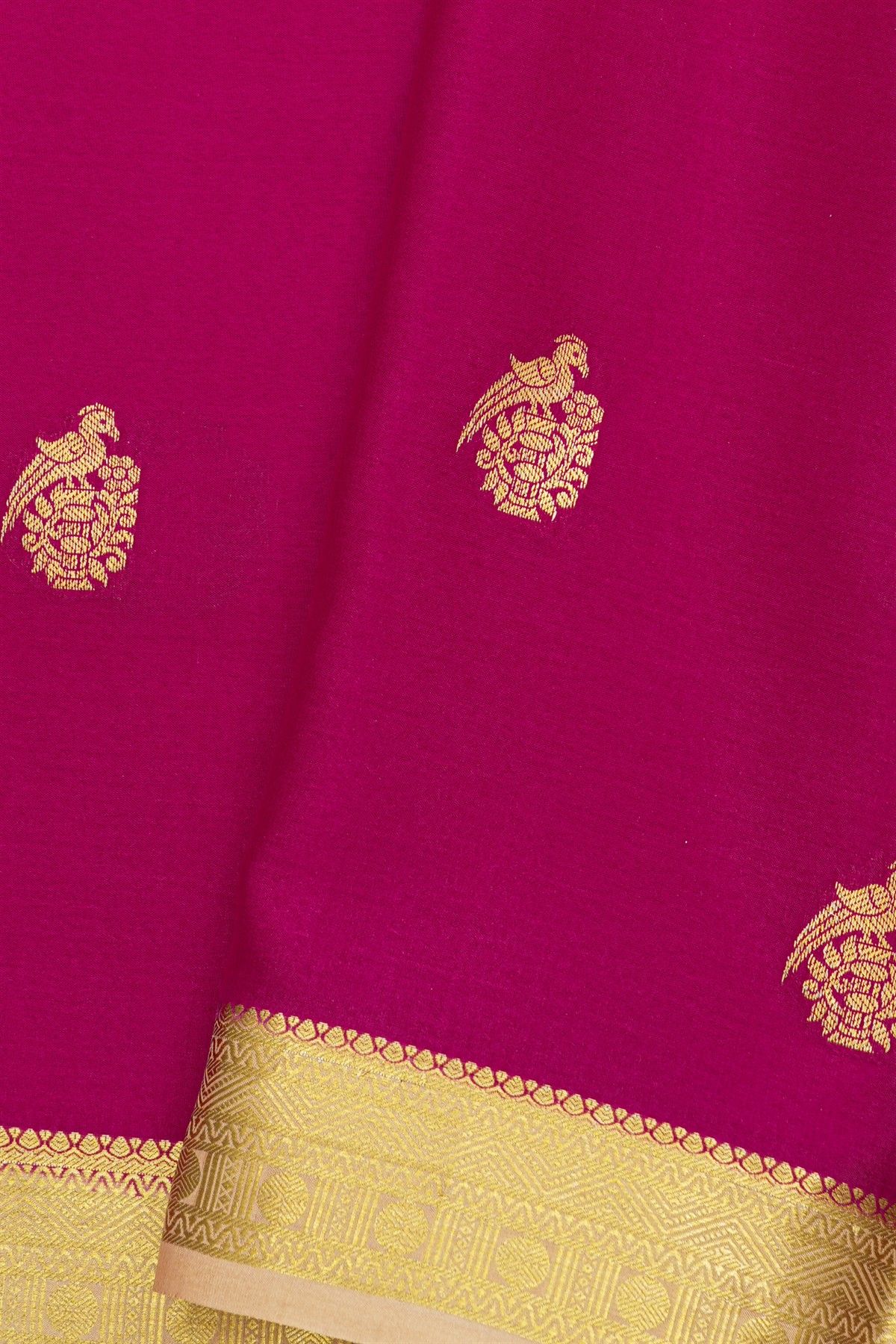 Mysore Crepe Magenta Saree