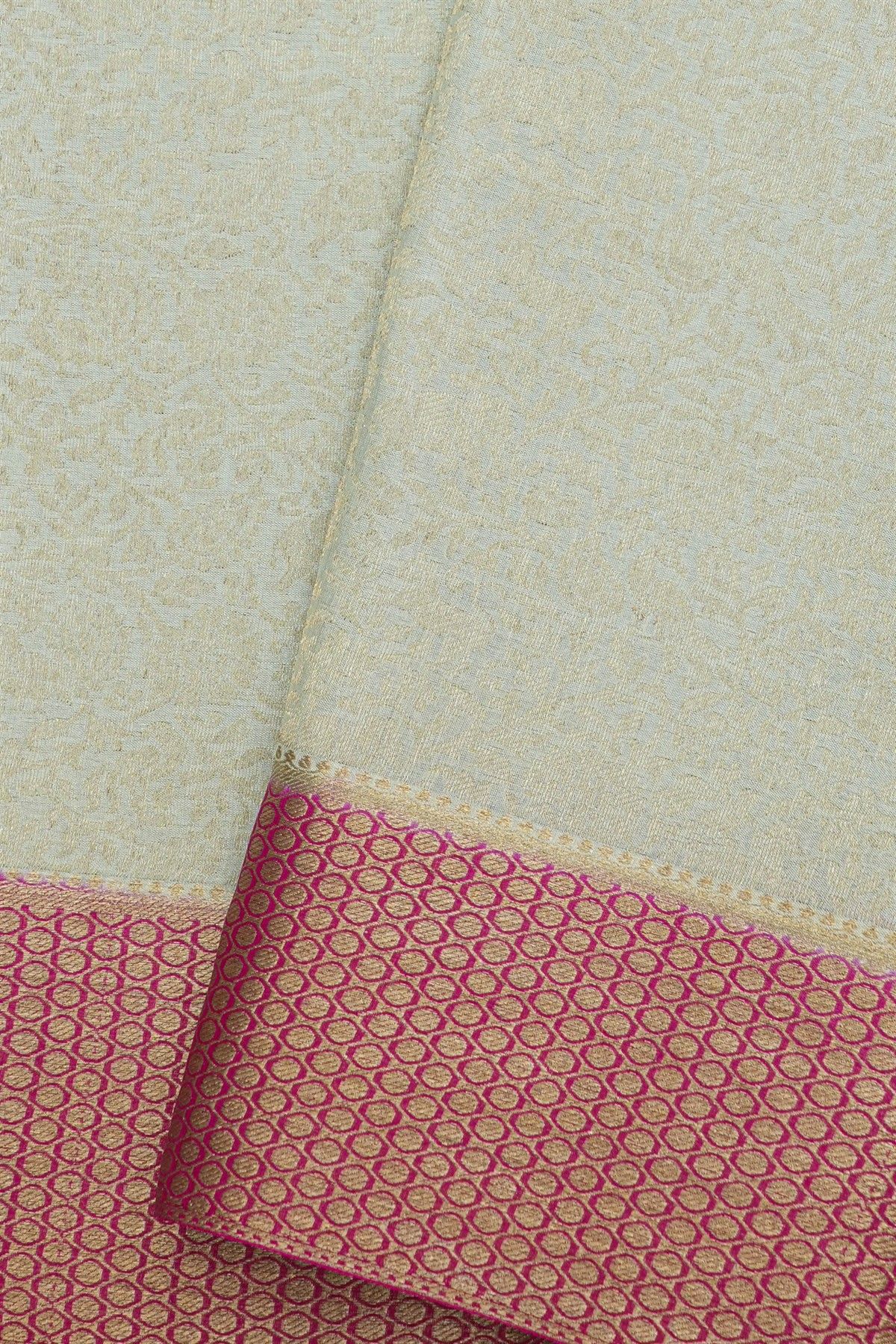Mysore Crepe Off White Saree