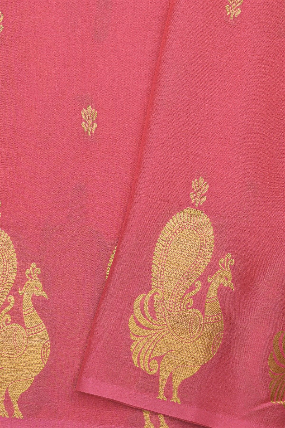 Mysore Crepe Pink Saree