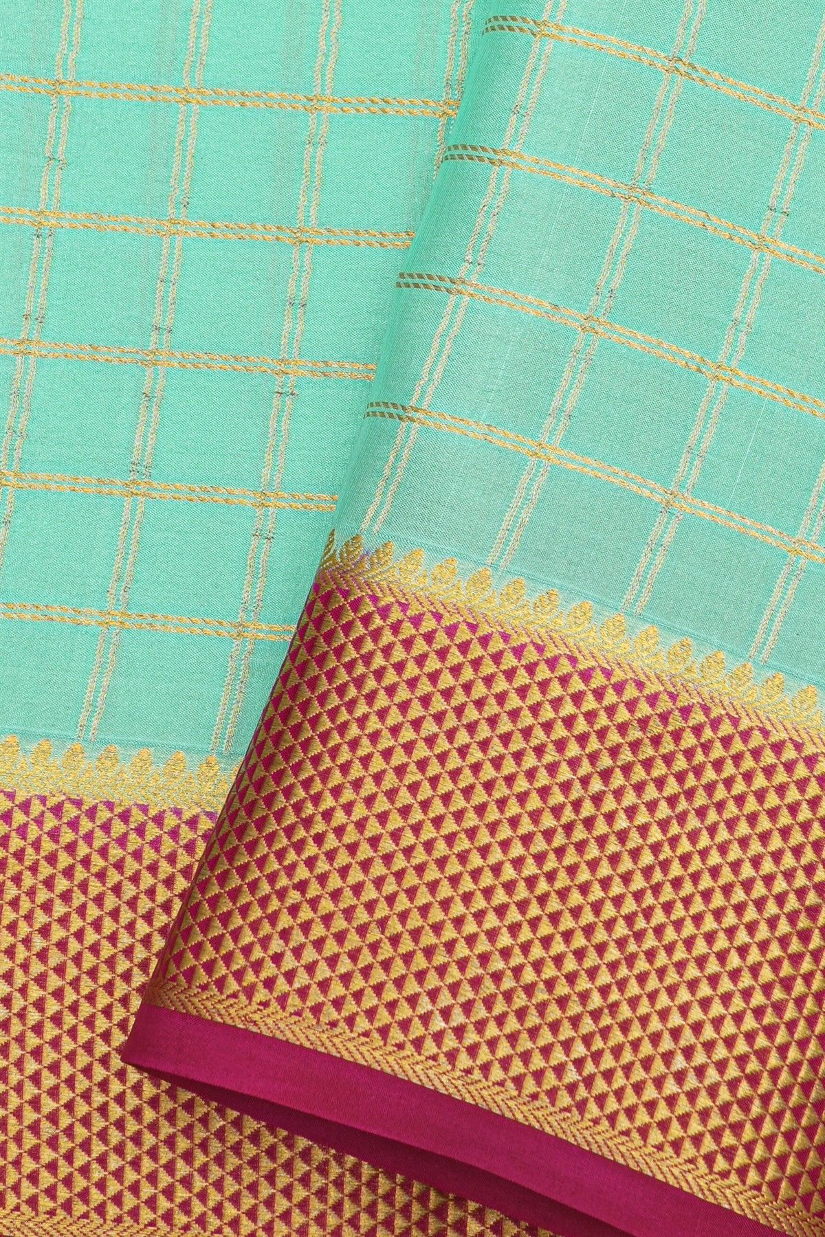 Mysore Crepe Sky Blue Saree