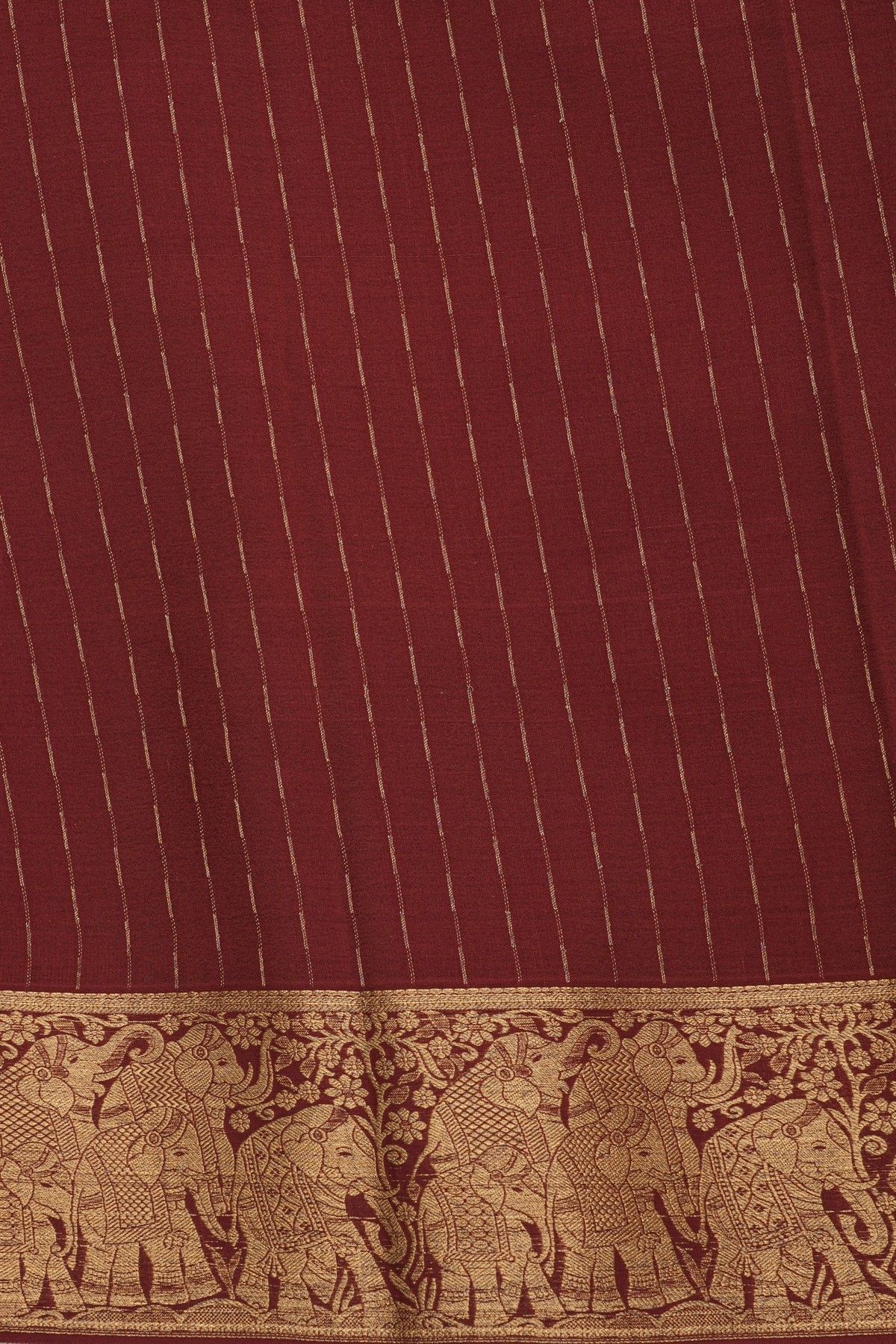 Mysore Crepe Bottle Green Saree
