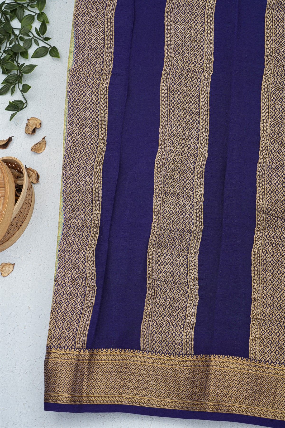 Mysore Crepe Sea Green Saree