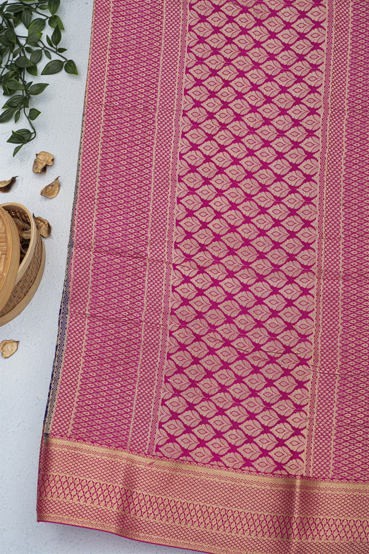 Mysore Crepe Royal Blue Saree