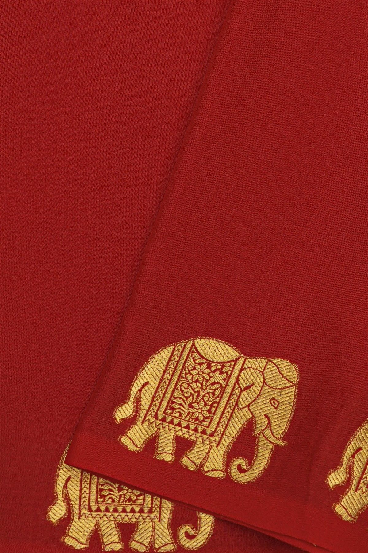Mysore Crepe Maroon Saree