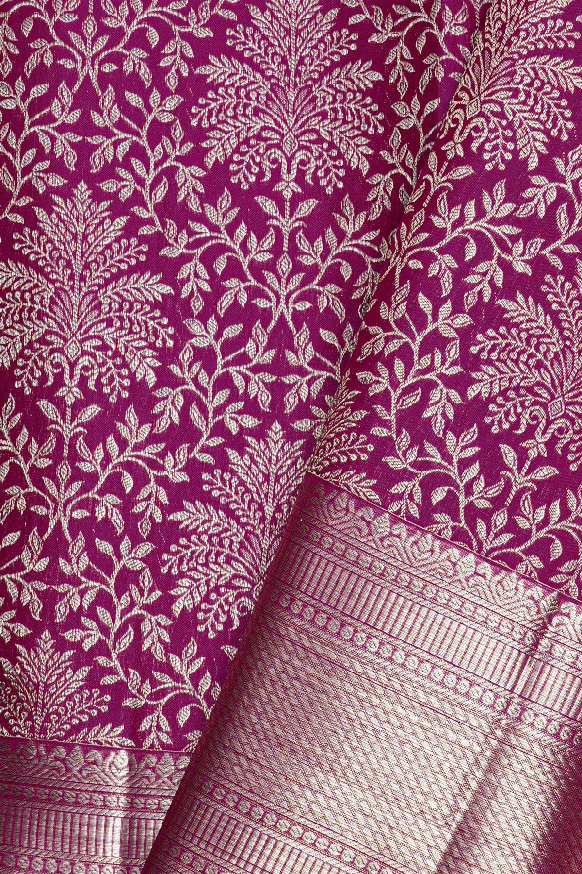 Kancheepuram Silk Magenta Saree