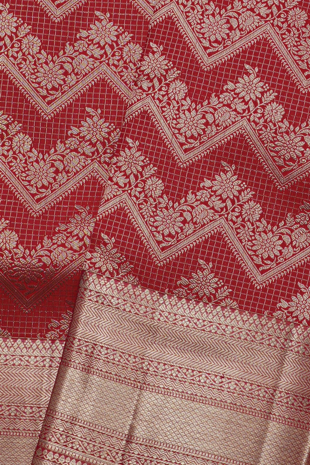 Kancheepuram Silk Red Saree