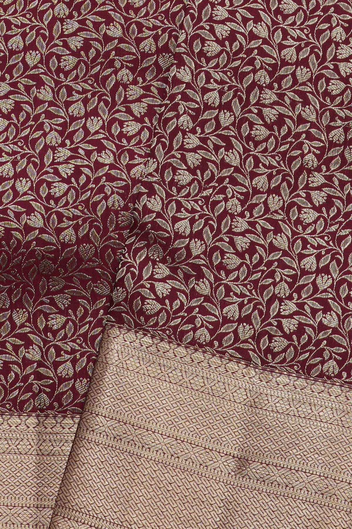 Kancheepuram Silk Wine Saree