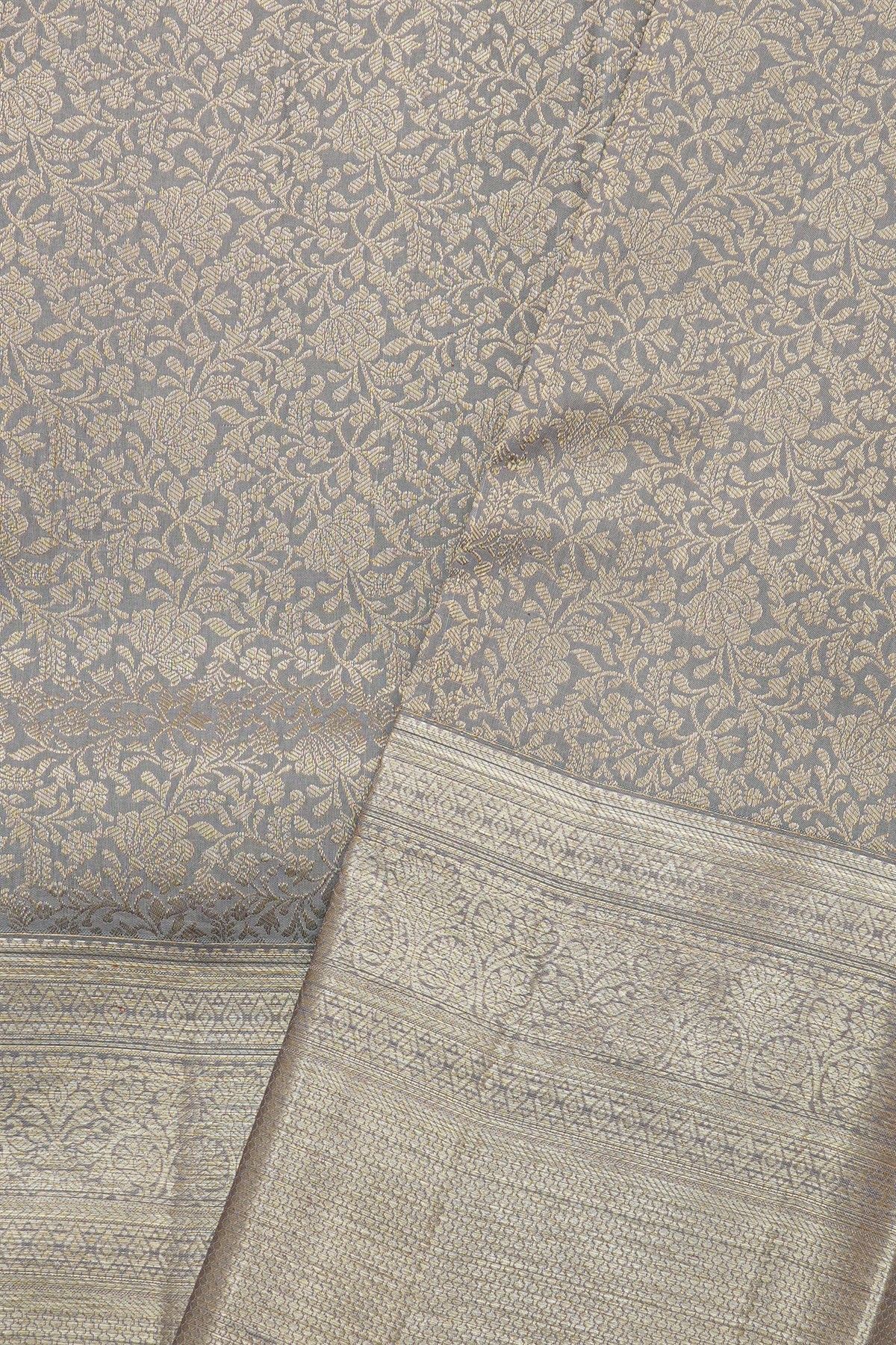 Kancheepuram Silk Grey Saree