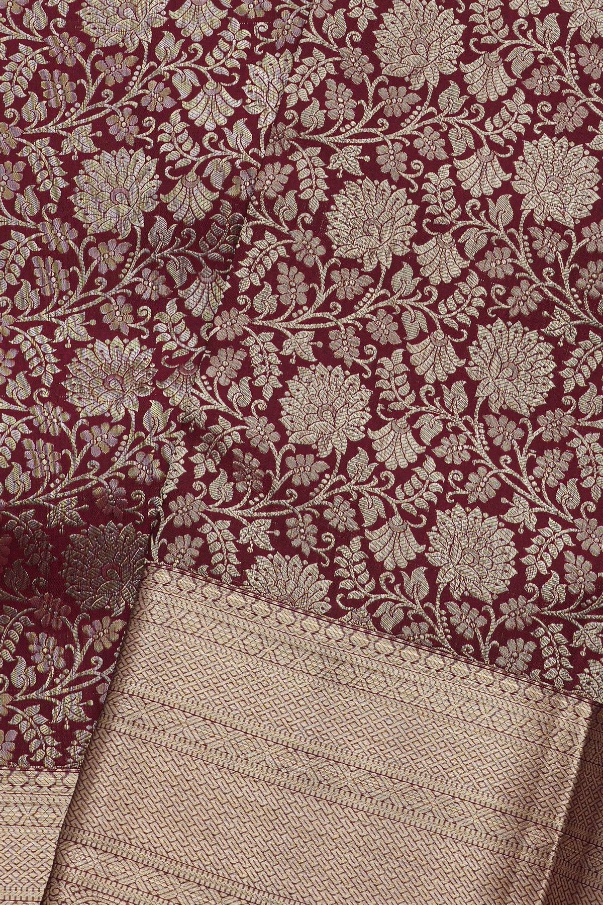 Kancheepuram Silk Wine Saree