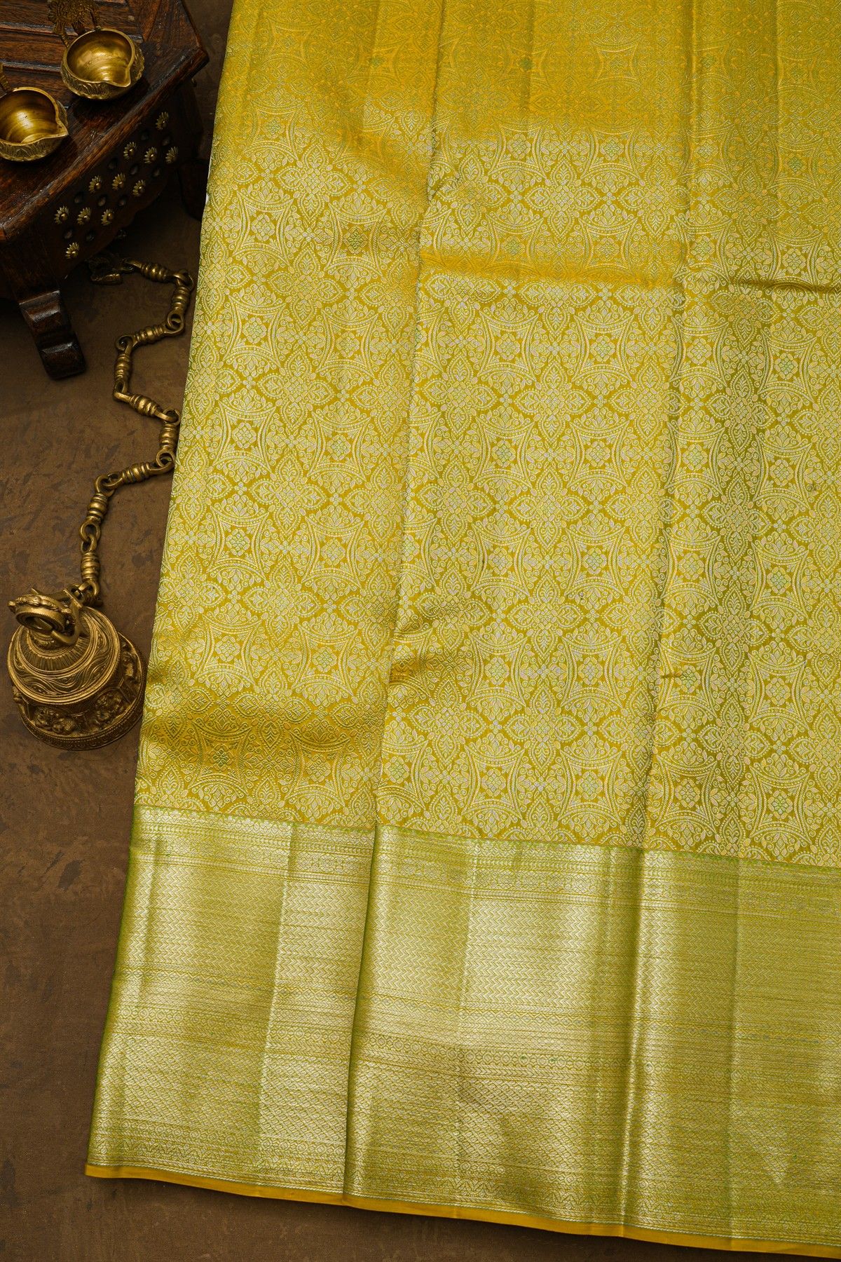 Kancheepuram Silk Parrot Green Saree
