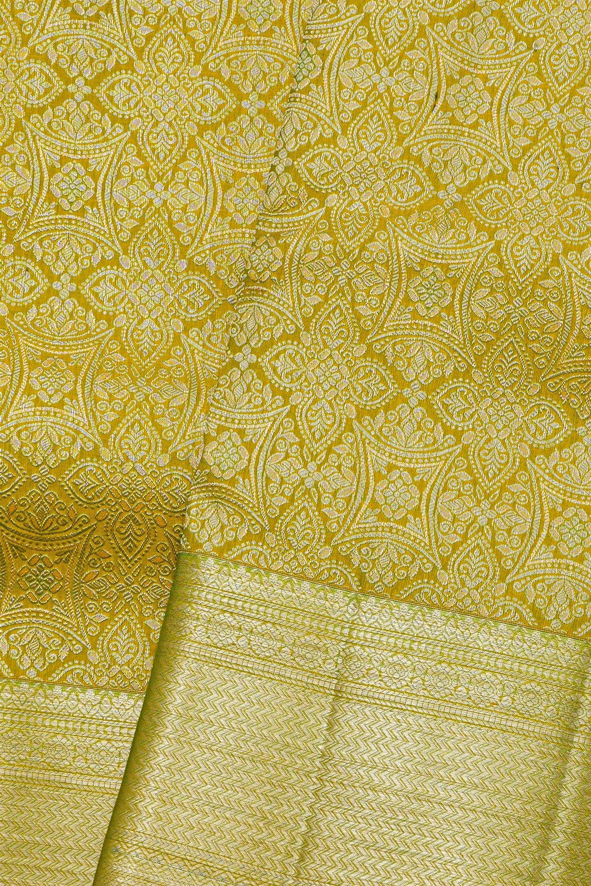 Kancheepuram Silk Parrot Green Saree
