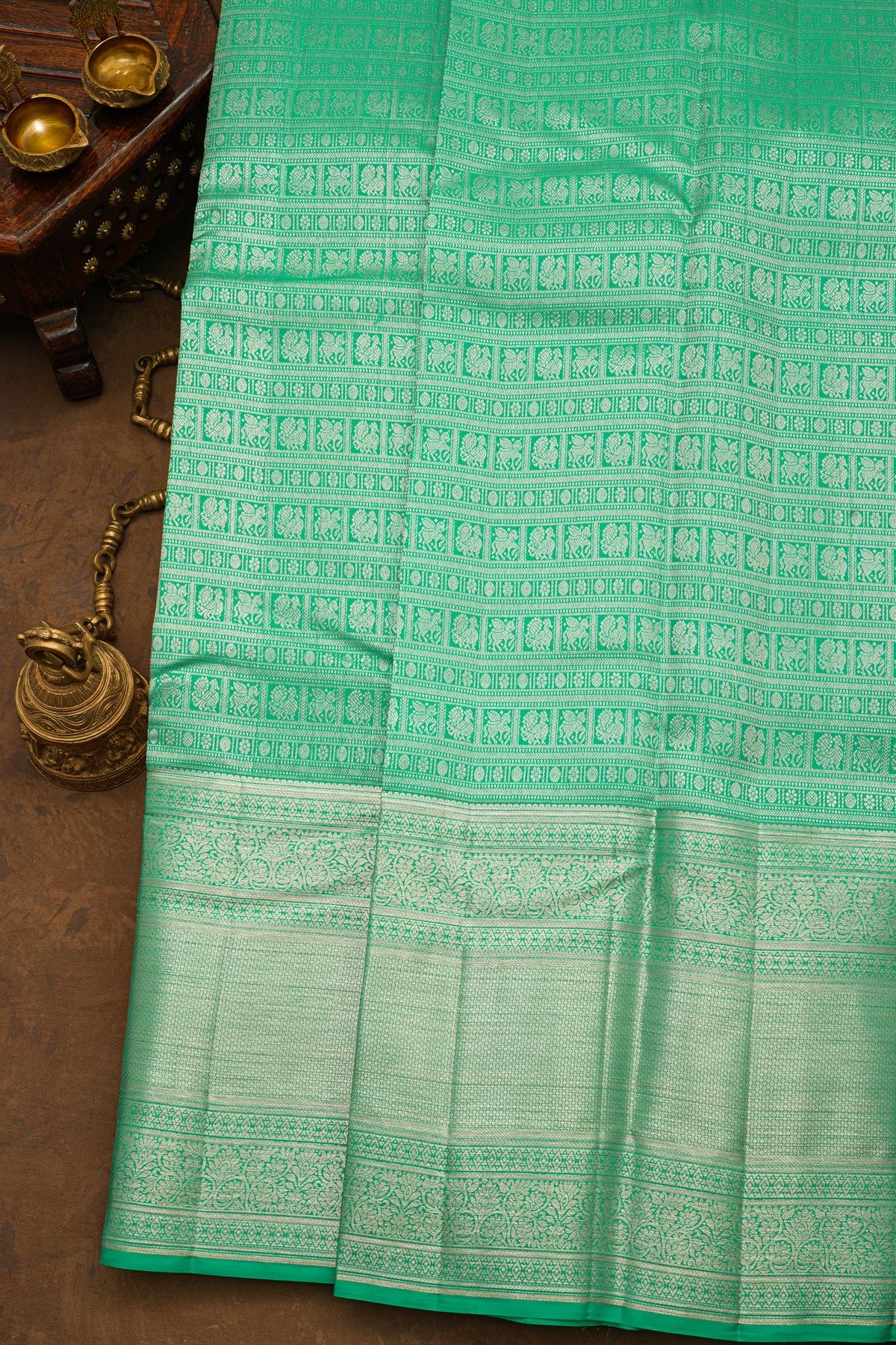 Kancheepuram Silk Sea Green Saree