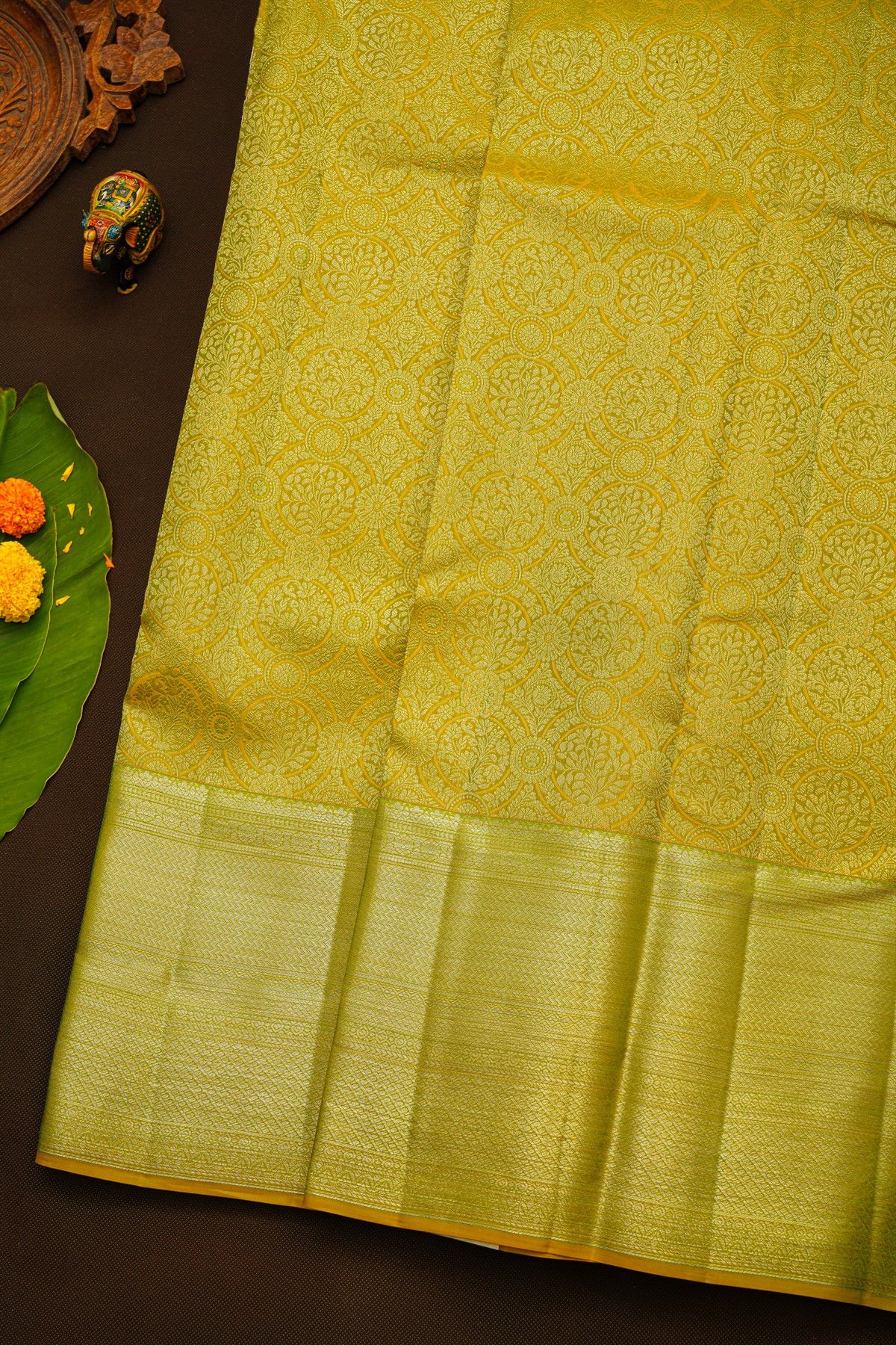 Kancheepuram Silk Green Saree