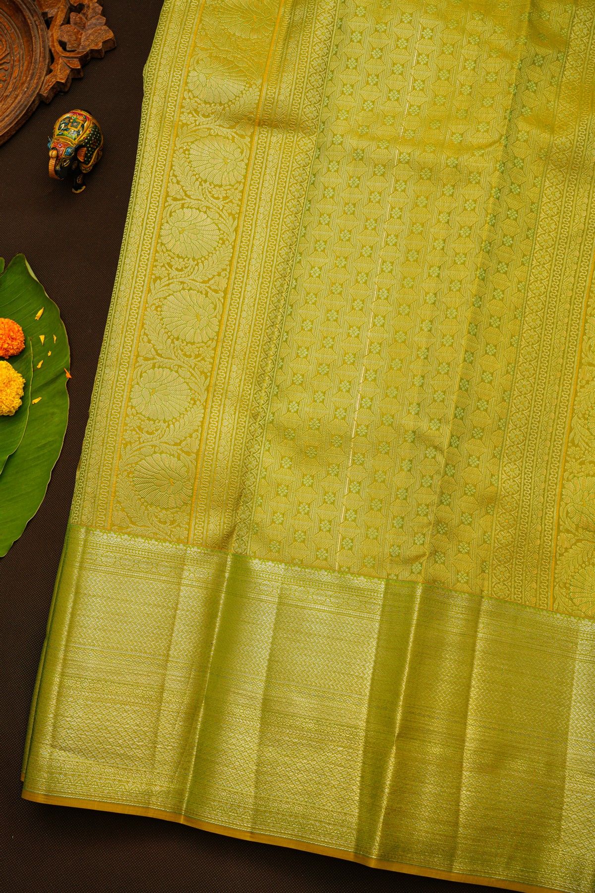 Kancheepuram Silk Green Saree