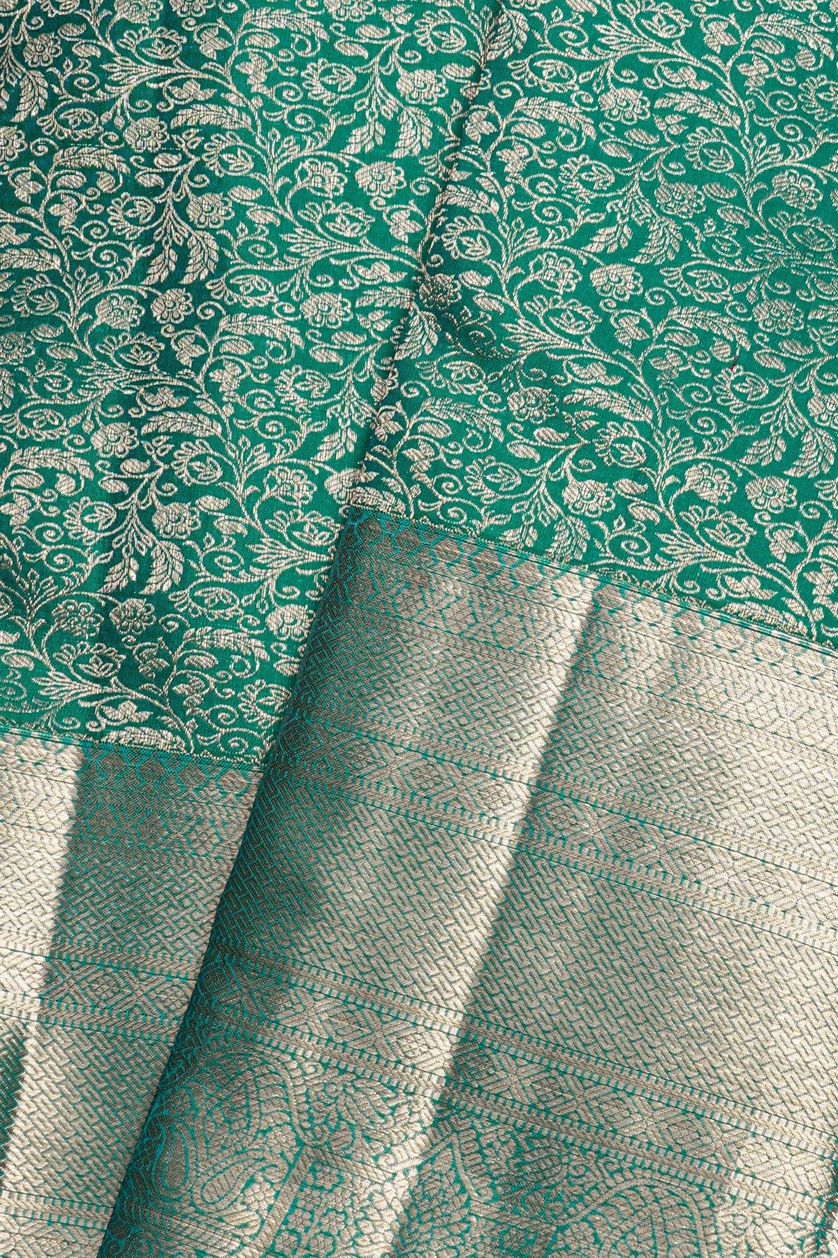 Kancheepuram Silk Rama Green Saree
