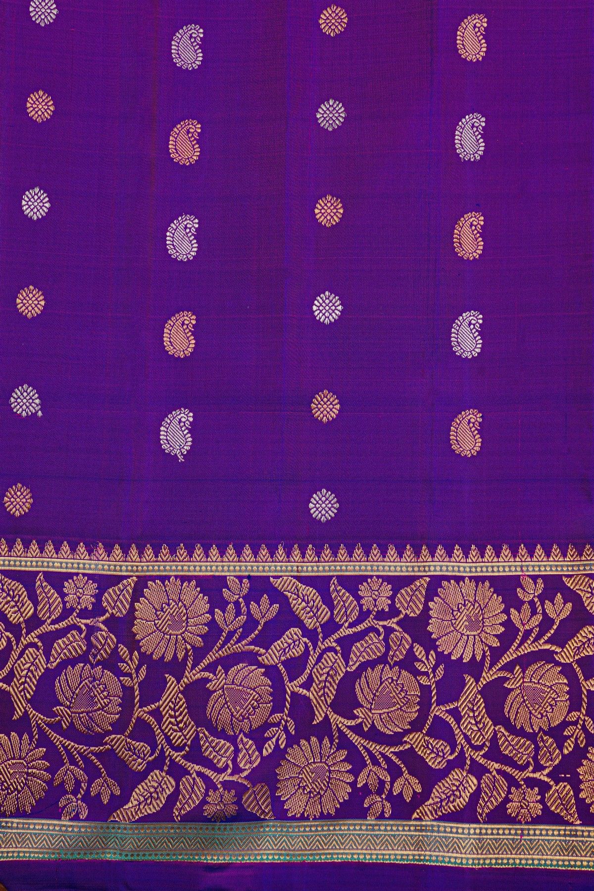 Gadwal Silk Peach Saree