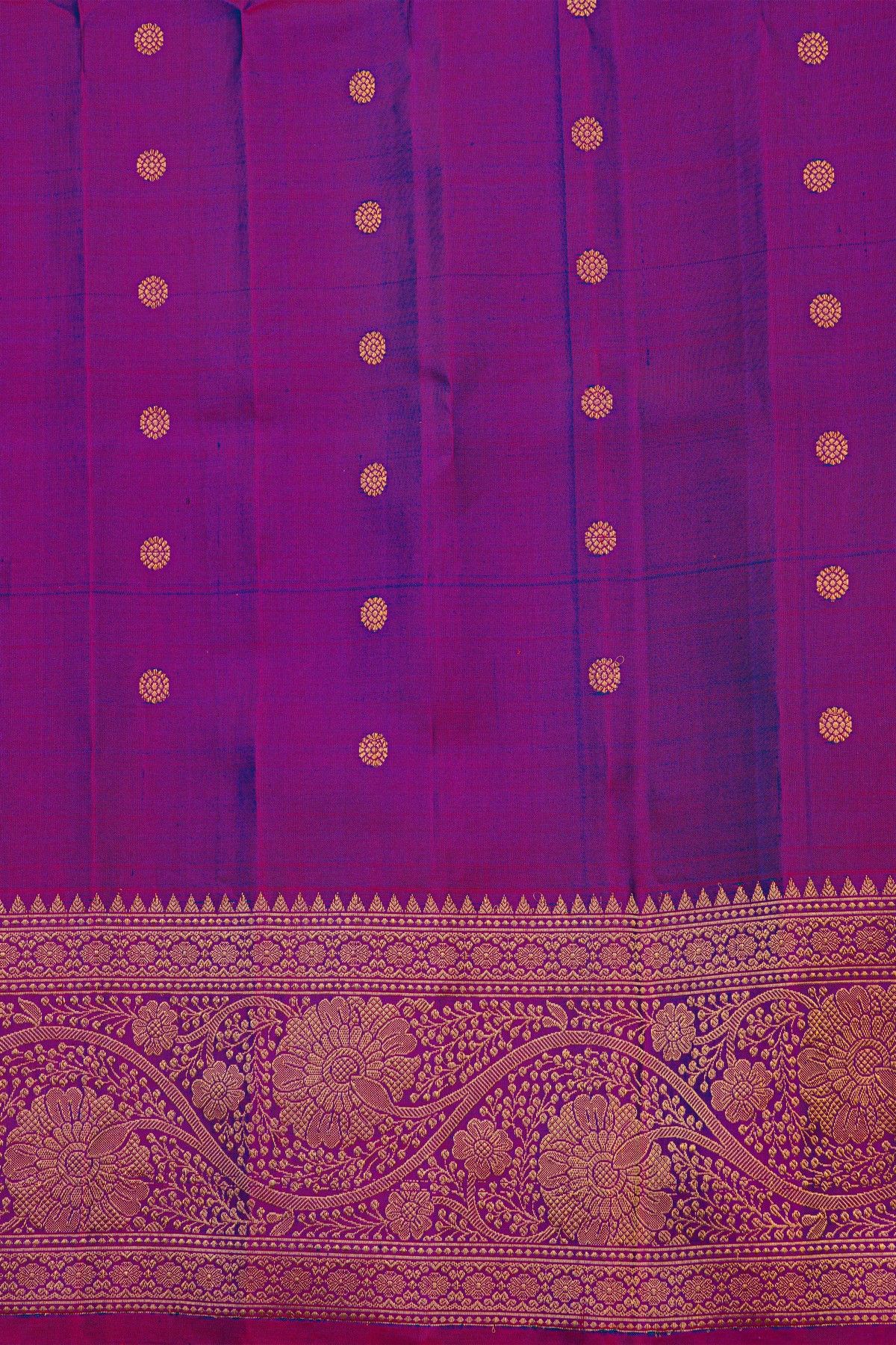 Gadwal Silk Peacock Blue Saree