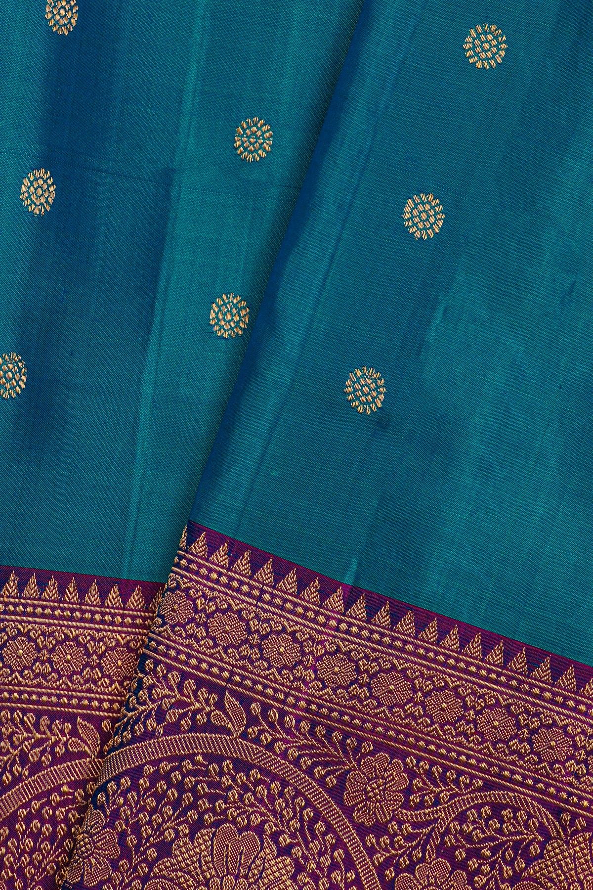 Gadwal Silk Blue Saree