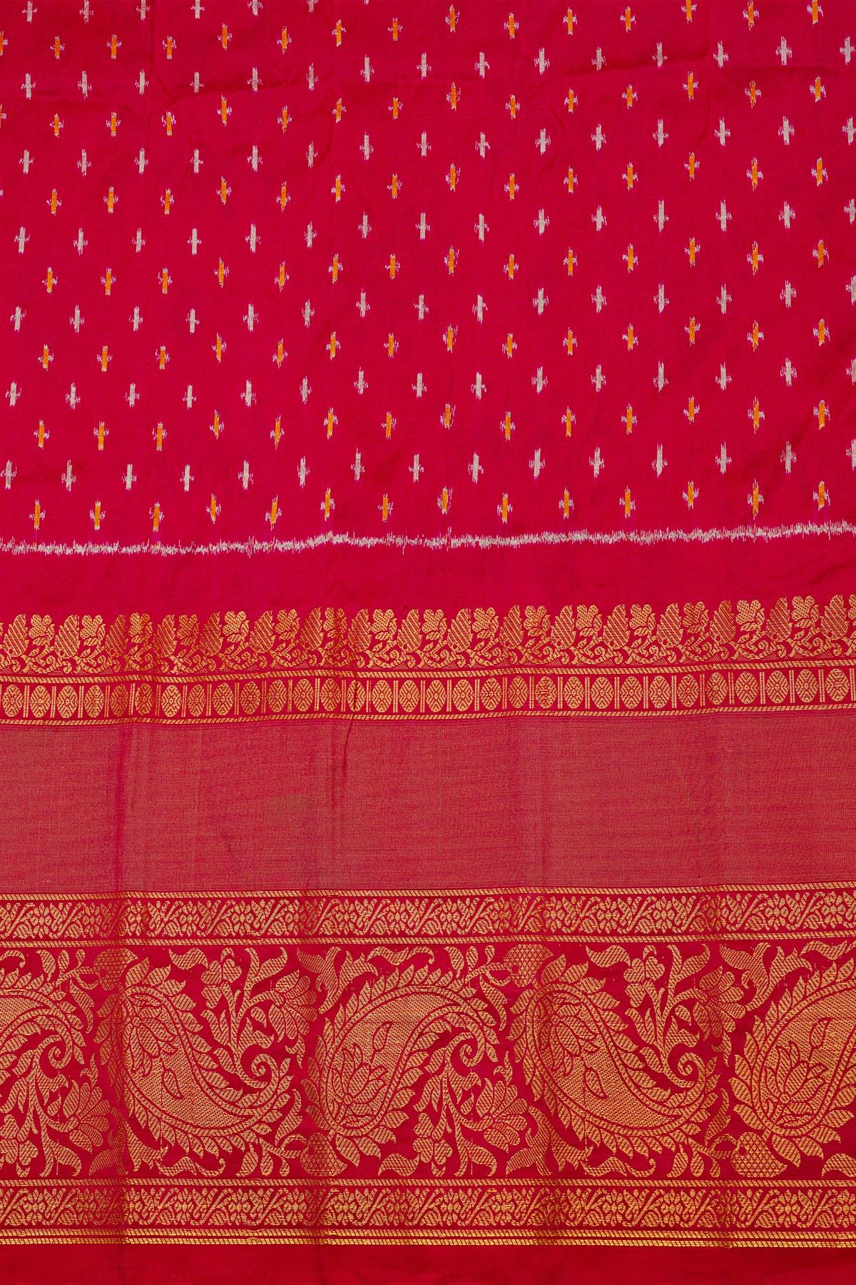 Gadwal Silk White Saree