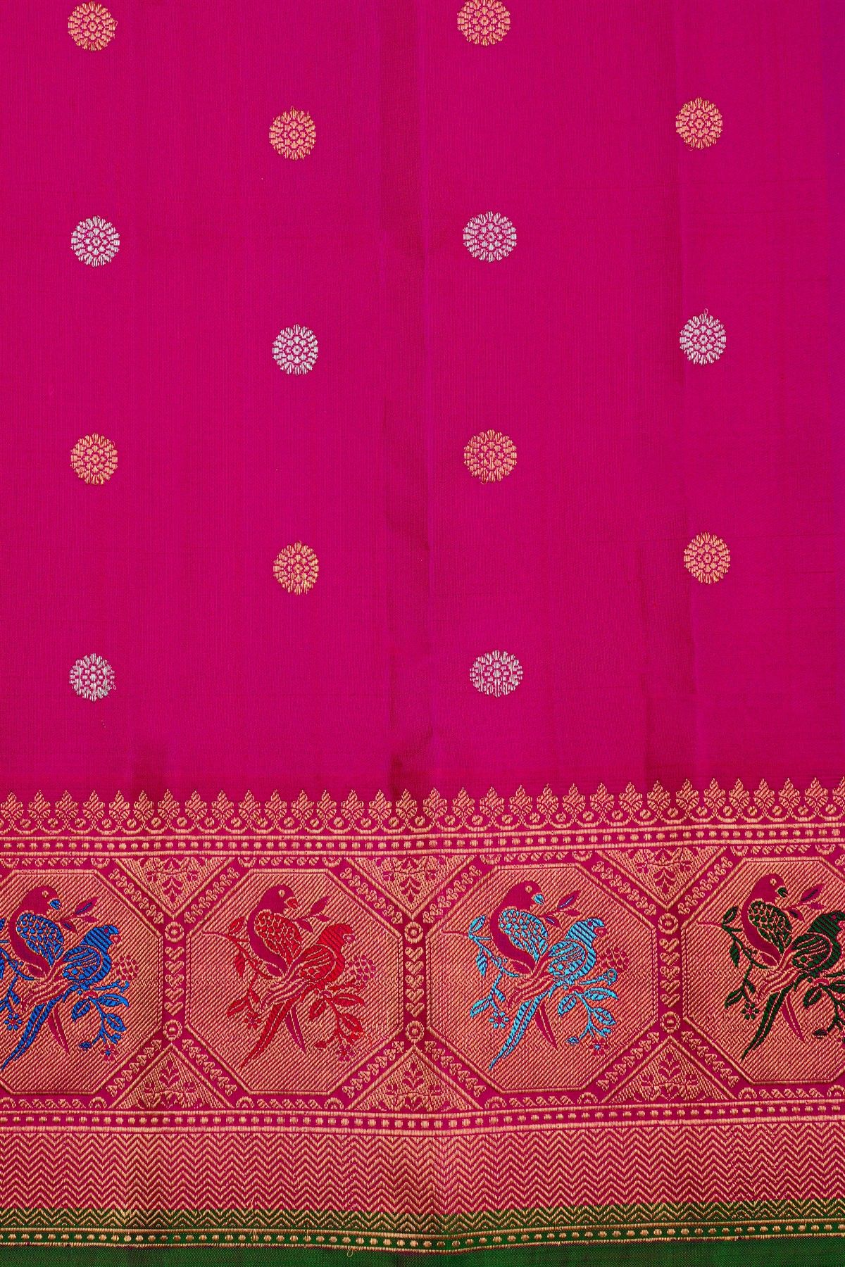 Gadwal Silk Peach Saree